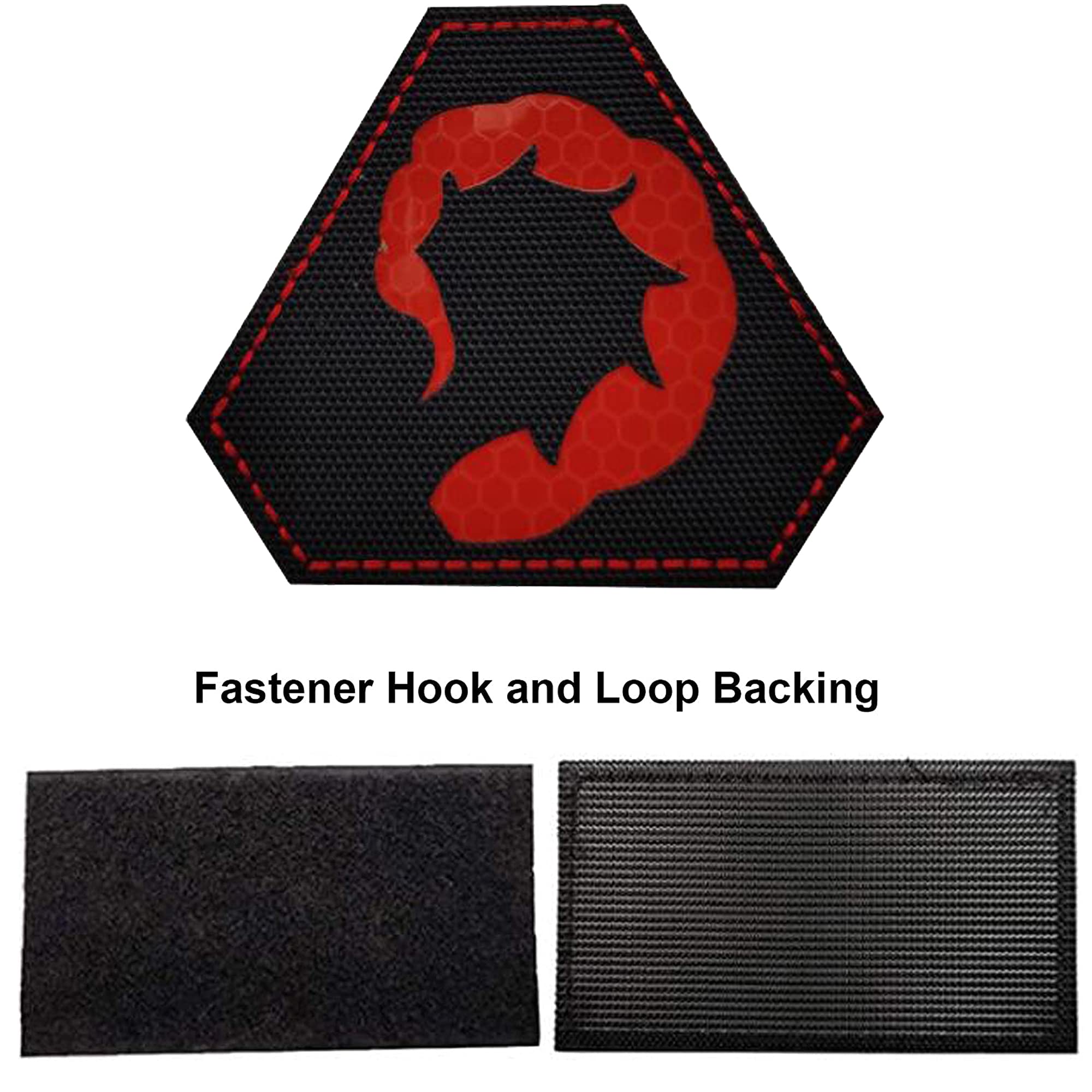 Cool Red Scorpion Tail Reflective Laser Cut Patch IR Infrared Reflection Emblem Armband Badges Decorative Patches Sewing Appliques - Image 5