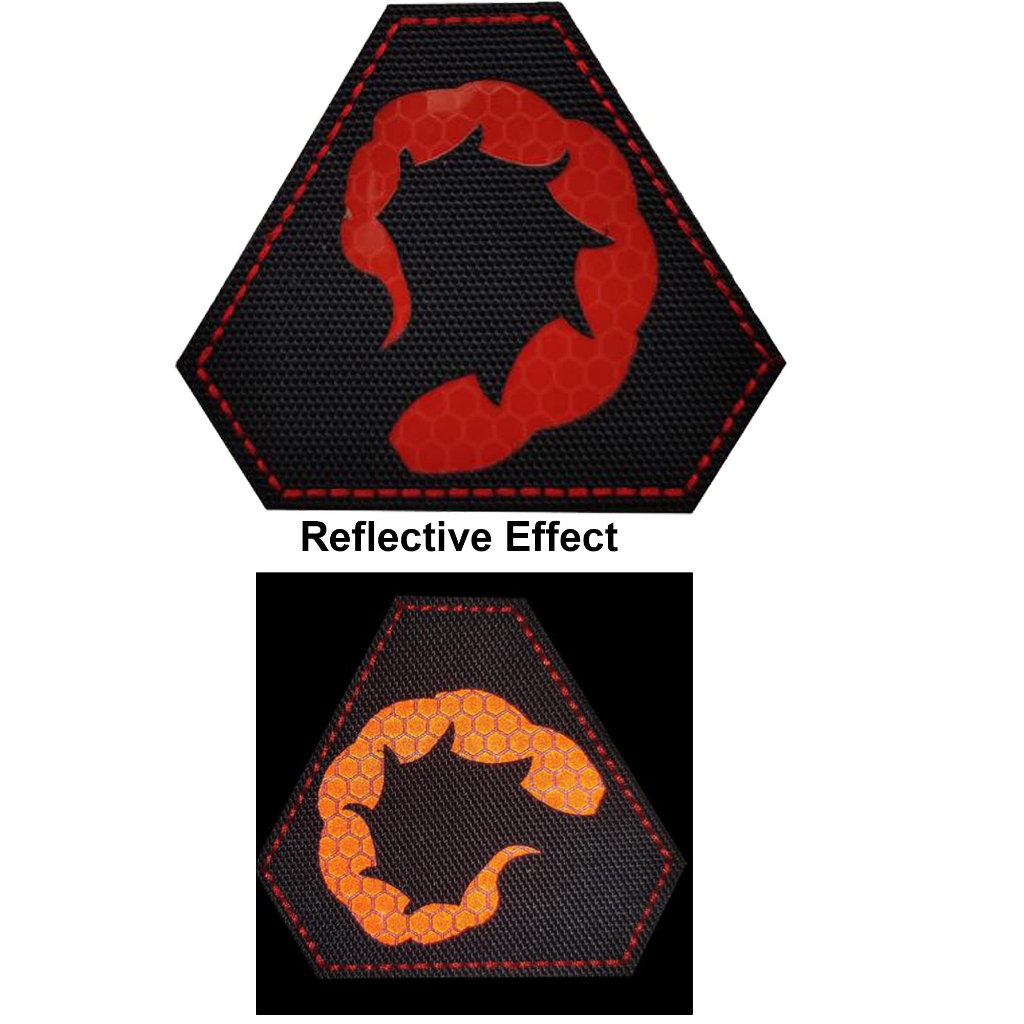 Cool Red Scorpion Tail Reflective Laser Cut Patch IR Infrared Reflection Emblem Armband Badges Decorative Patches Sewing Appliques - Image 7