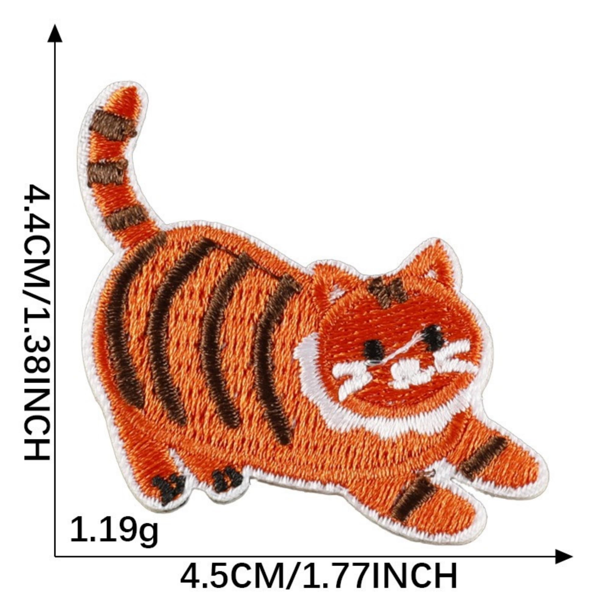 Cute Kitten Embroidered Iron on Patches, Self-Adhesive Appliques for Clothing, Accessories, Shoes, Hats, Fabrics - Image 4
