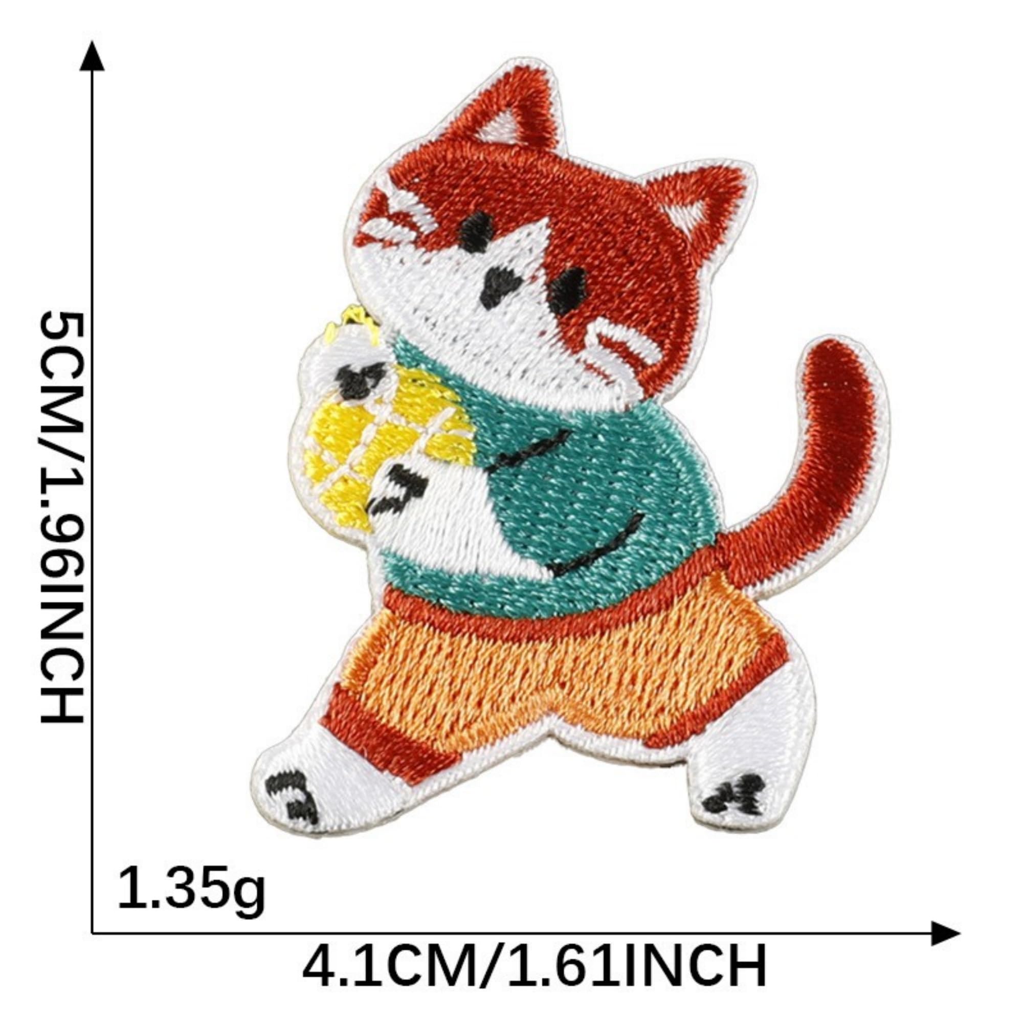 Cute Kitten Embroidered Iron on Patches, Self-Adhesive Appliques for Clothing, Accessories, Shoes, Hats, Fabrics - Image 5