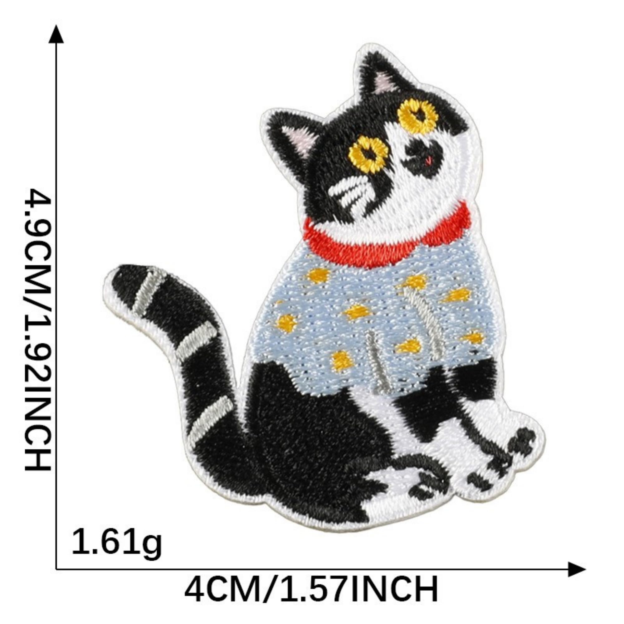 Cute Kitten Embroidered Iron on Patches, Self-Adhesive Appliques for Clothing, Accessories, Shoes, Hats, Fabrics - Image 7