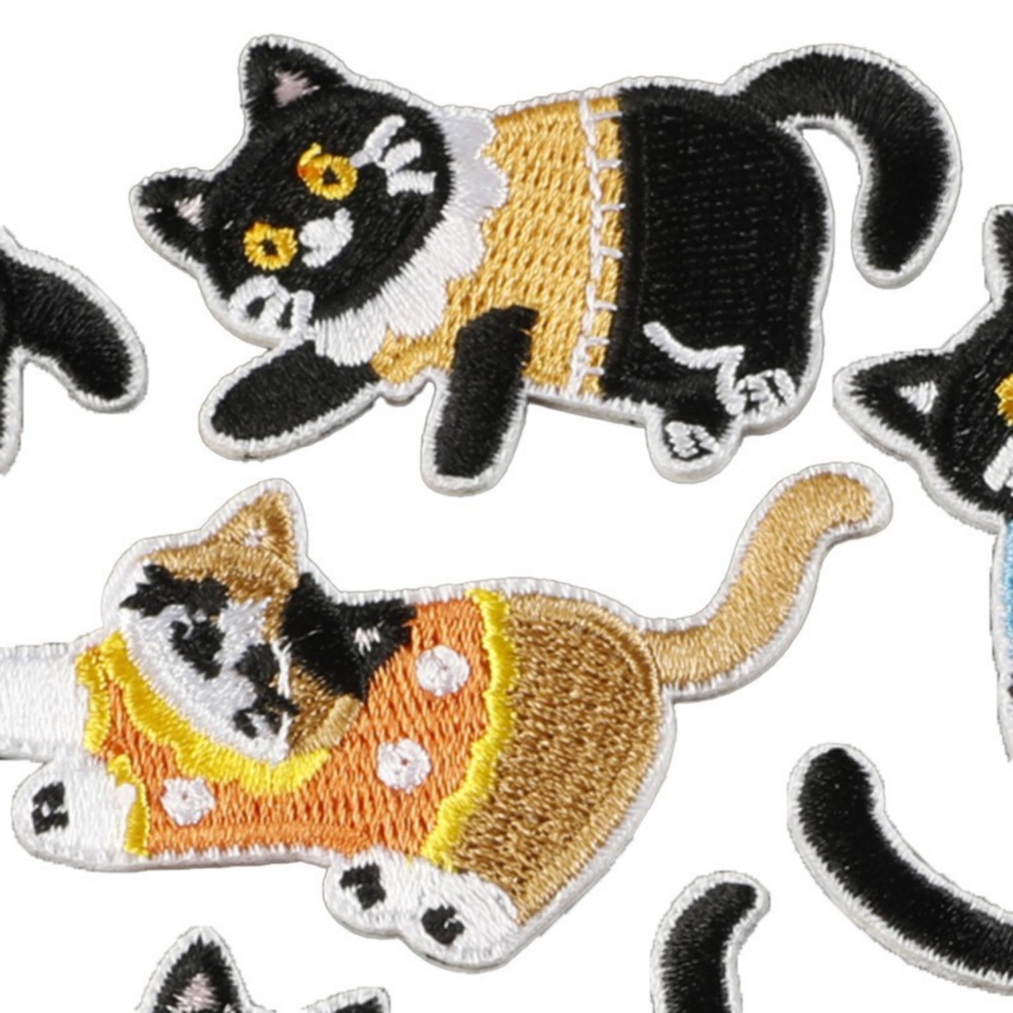 Cute Kitten Embroidered Iron on Patches, Self-Adhesive Appliques for Clothing, Accessories, Shoes, Hats, Fabrics - Image 8