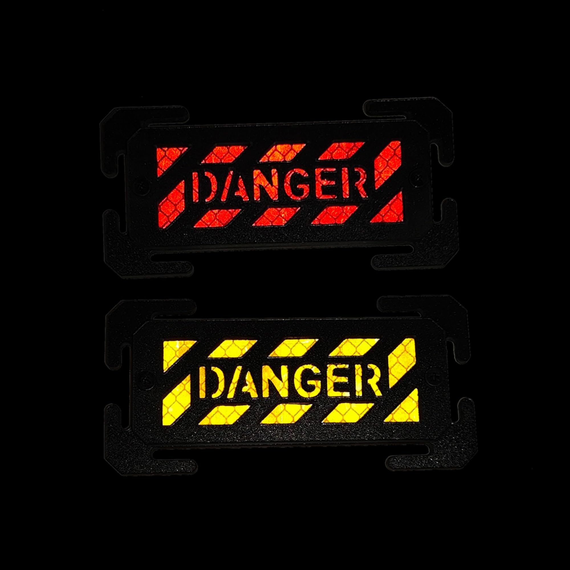 Danger Reflective Warning Safety Patch, ABS Plastic, Glow-in-the-Dark, 4.13 x 1.97 Inch, EDC Bag Buckle Accessory - Image 6
