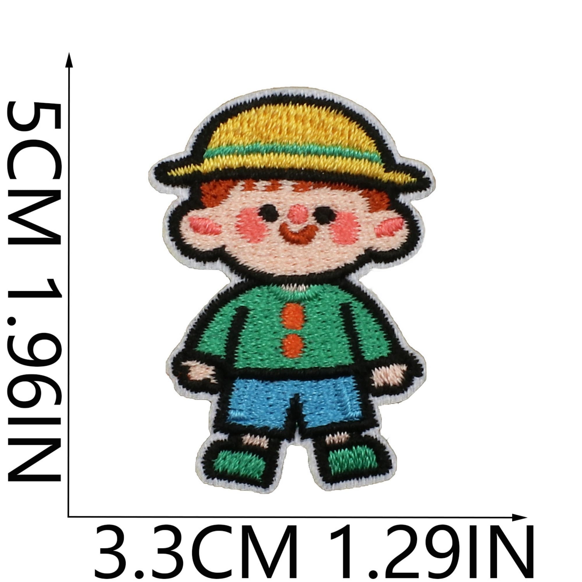 Decorative Children Character Iron-On Patches, Boy and Girl DIY Clothing Accessories, Embroidered Design Collection, 12 Pieces - Image 2