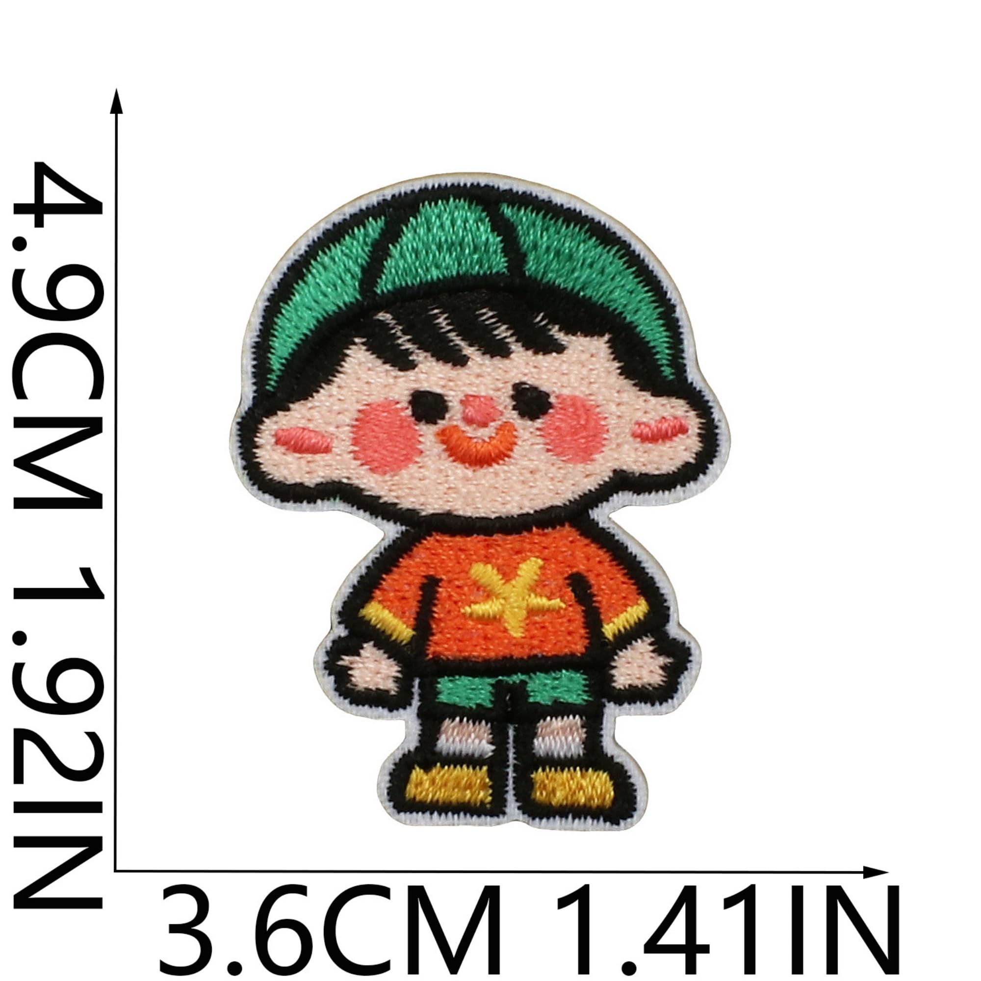 Decorative Children Character Iron-On Patches, Boy and Girl DIY Clothing Accessories, Embroidered Design Collection, 12 Pieces - Image 3