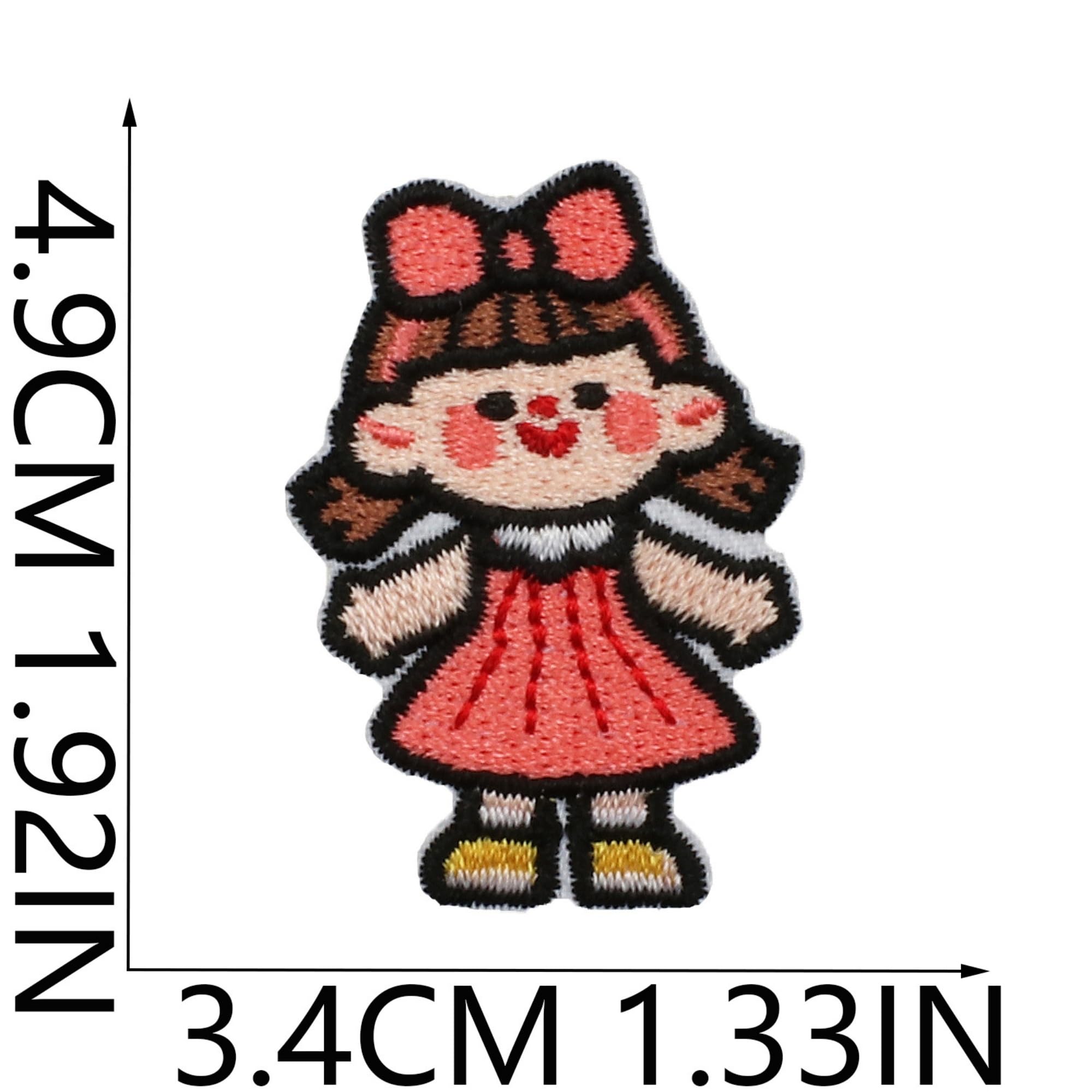 Decorative Children Character Iron-On Patches, Boy and Girl DIY Clothing Accessories, Embroidered Design Collection, 12 Pieces - Image 7