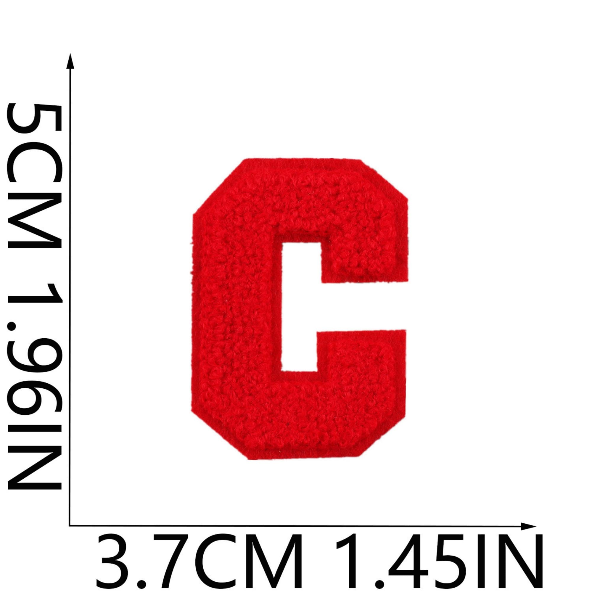 Decorative Letter Patches, A-Z Alphabet Iron-On Embroidery Patches, 26 Letters, Multicolor, 1.4-1.9 Inches - Image 5