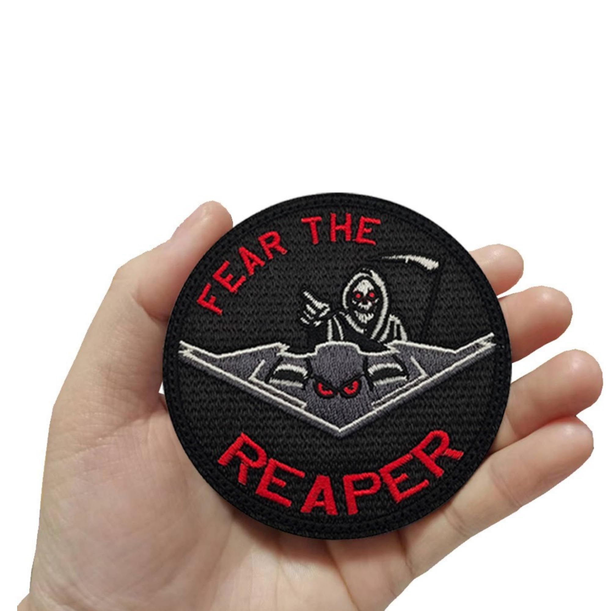 Deep Excavation Stealth Bomber Embroidered Tactical Patches Appliques, Hook and Loop Backing - Image 3