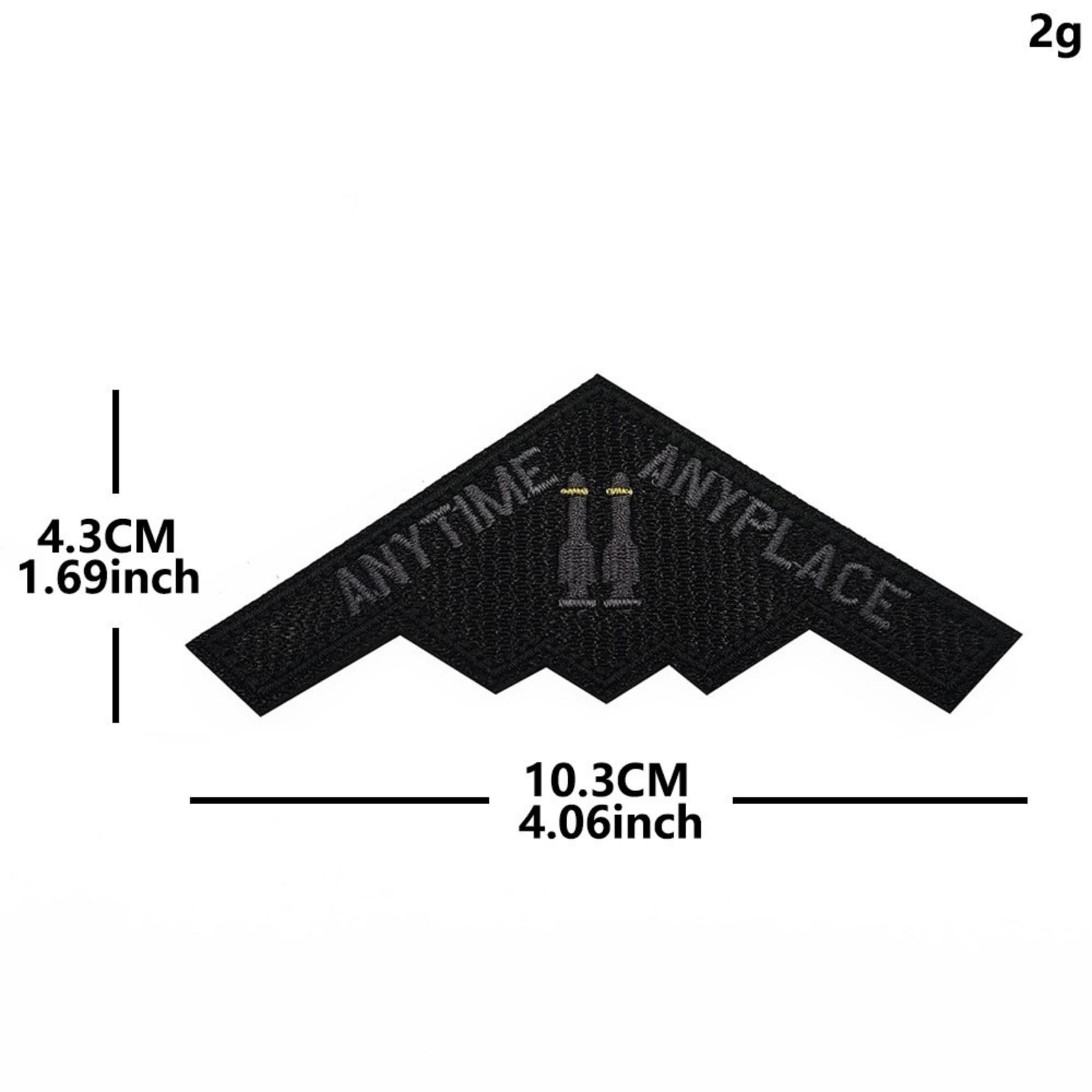 Deep Excavation Stealth Bomber Embroidered Tactical Patches Appliques, Hook and Loop Backing - Image 7