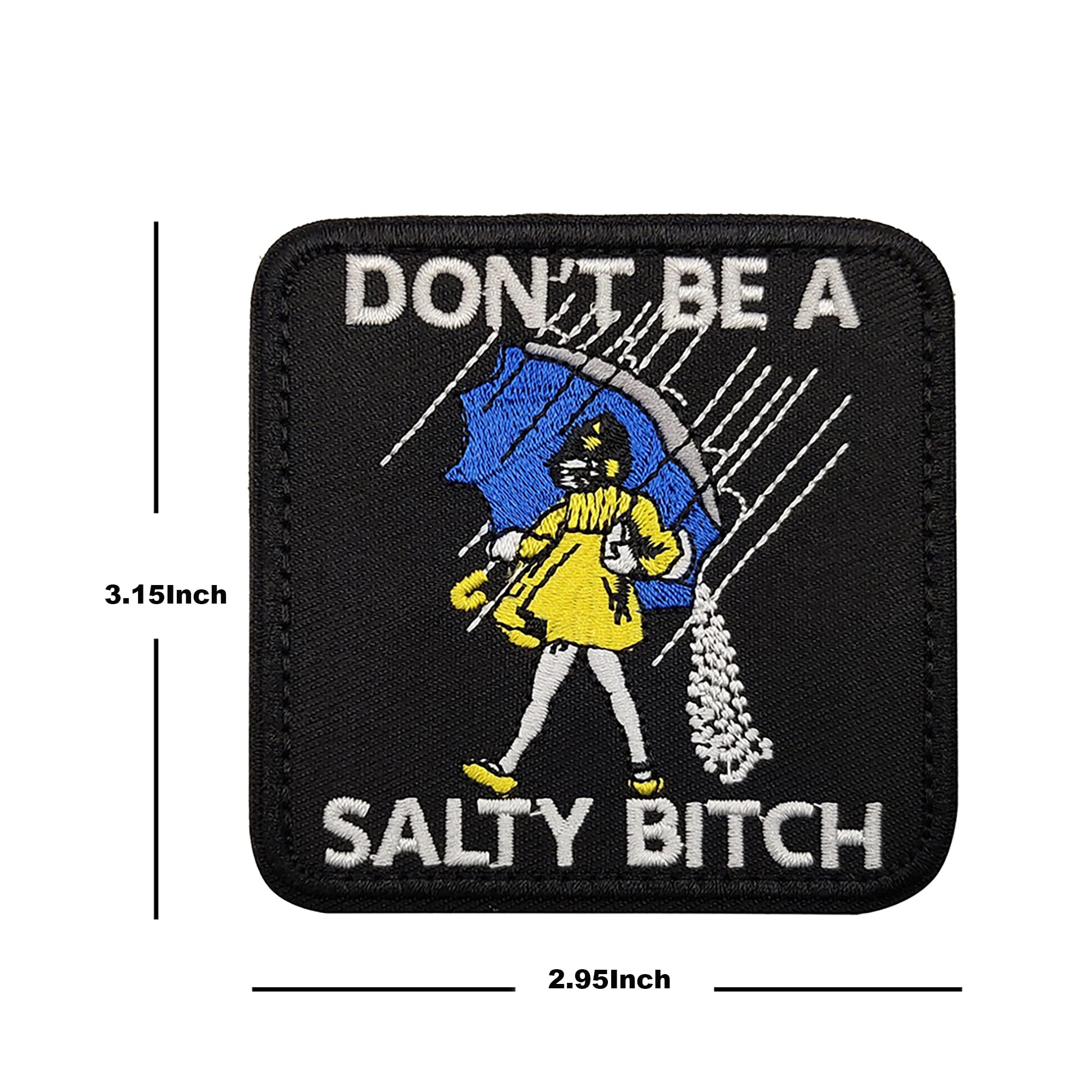 Don't Be A Salty Bitch Embroidered Appliqué Patches Women Funny Applique Patches Tactical Combat Armband Emblem Badges - Image 2
