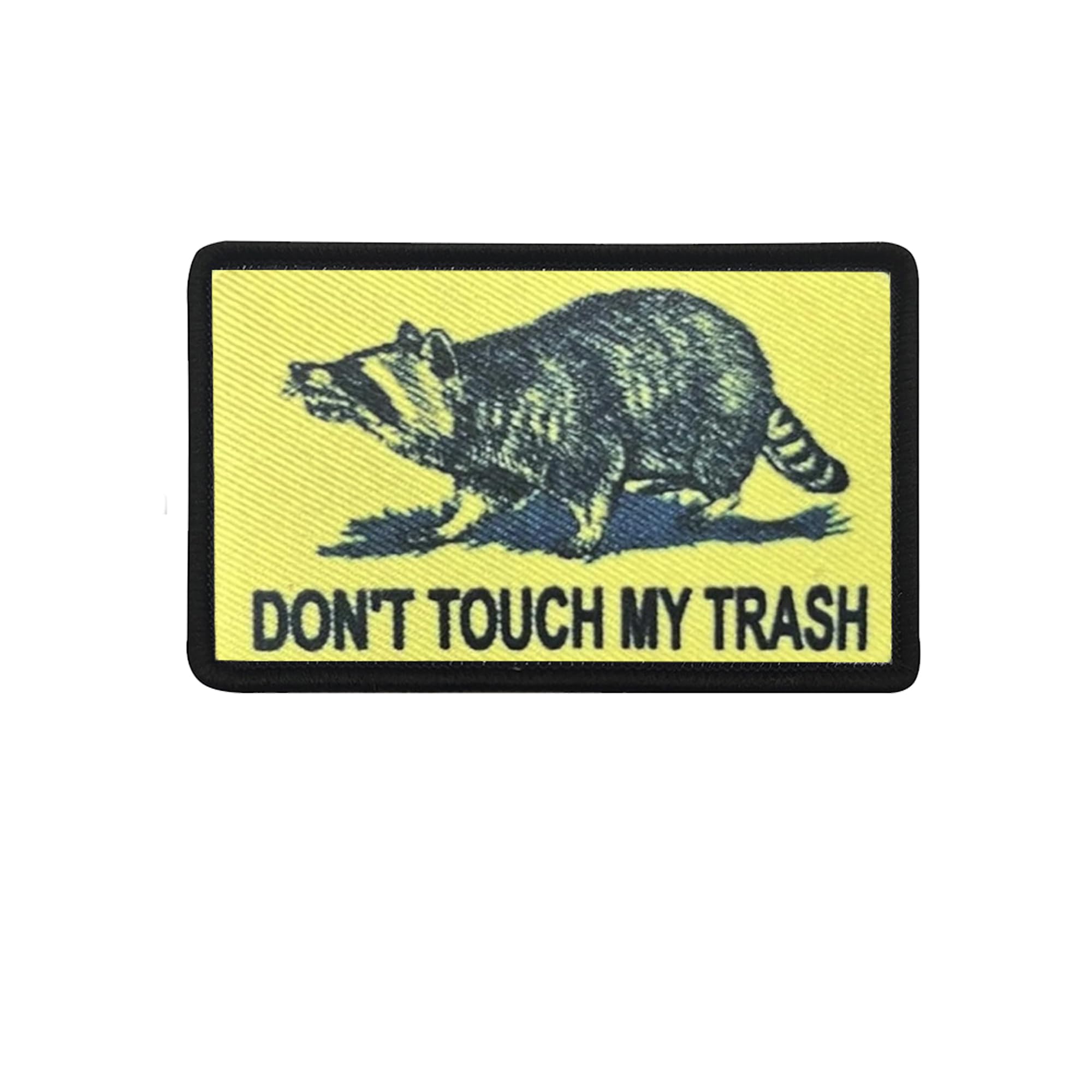 Don't Touch My Trash Raccoon Tactical Morale Patches, 3.15 x 1.97 Inches, Hook and Loop Backing, 2-Pack - Image 6