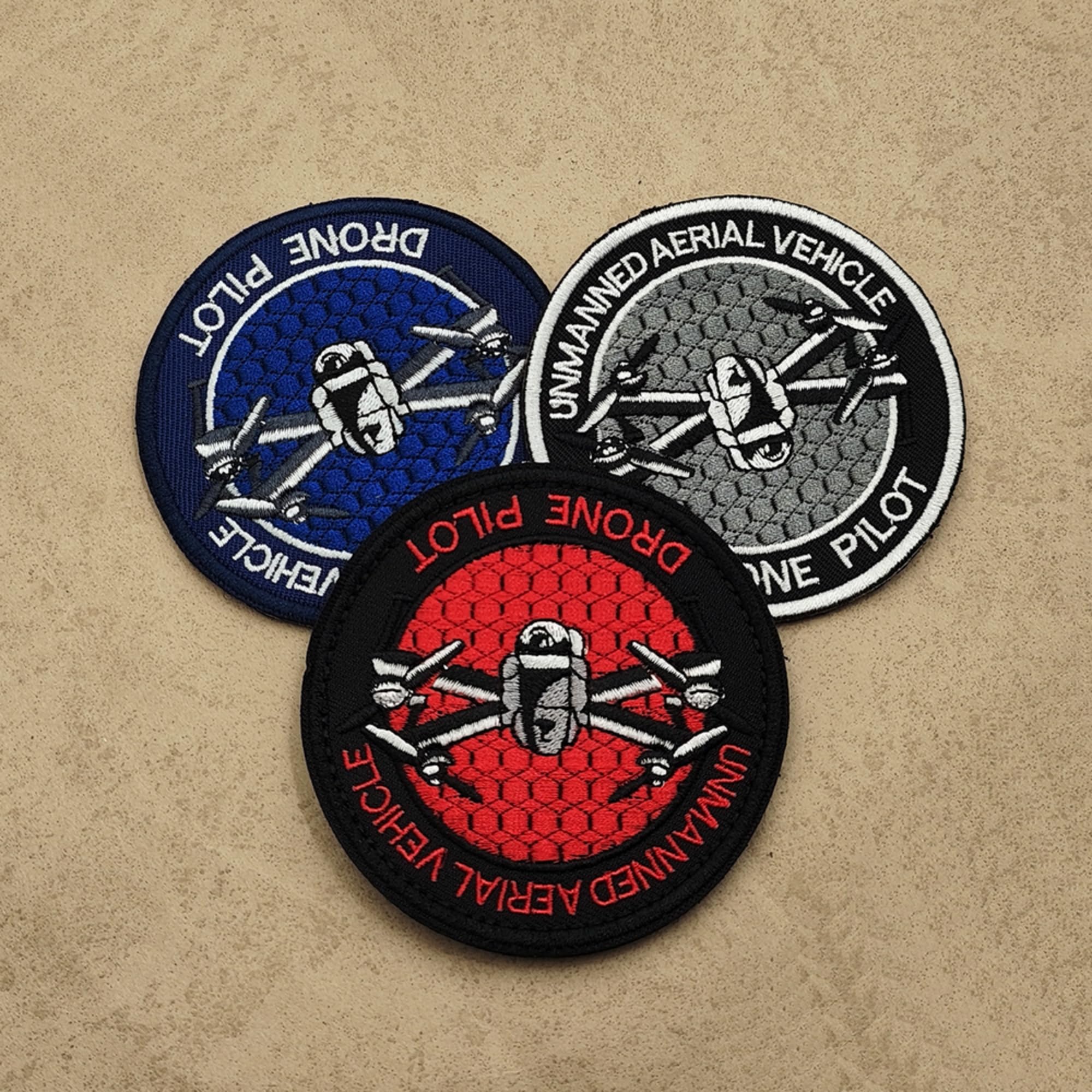 Drone Pilot Embroidered Appliques Patches, 3.15 Inch, Hook and Loop Backing, Navy Blue, 2-Pack - Image 8