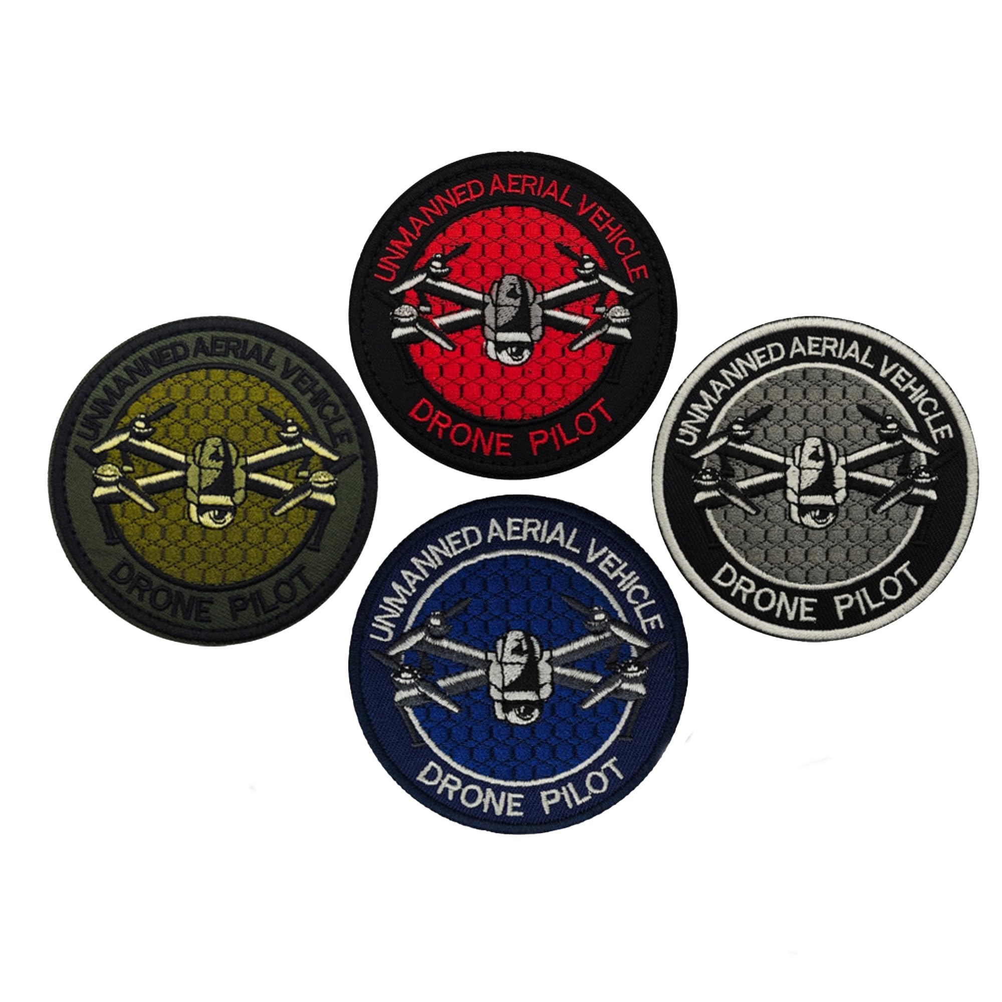 Drone Pilot Embroidered Appliques Patches, 3.15 Inch, Hook and Loop Backing, Navy Blue, 2-Pack - Image 9
