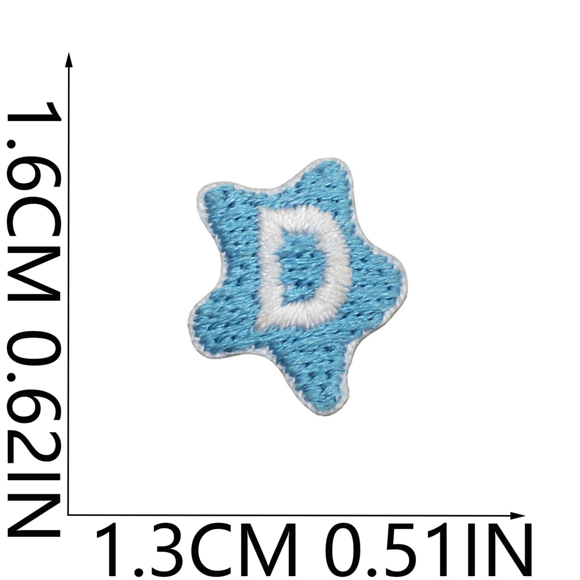 Embroidered Iron on Alphabet Letter Patches Appliques, DIY Decorative Appliques with Heart and Star Shapes, Colorful A-Z Alphabet Set - Image 3