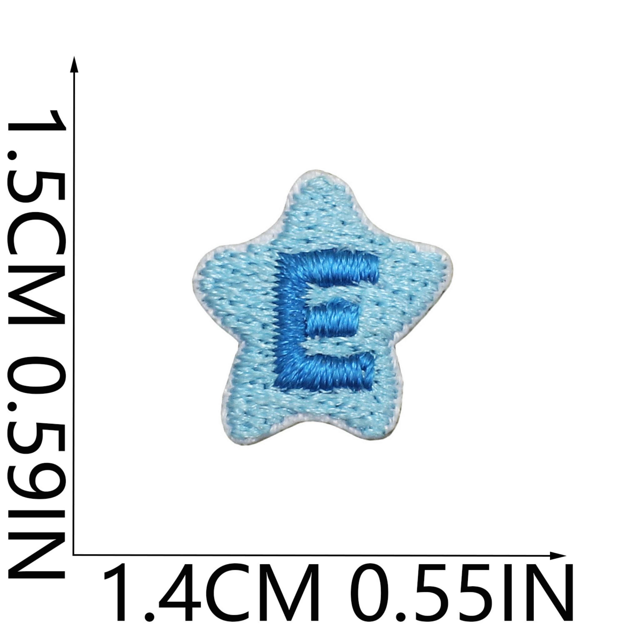 Embroidered Iron on Alphabet Letter Patches Appliques, DIY Decorative Appliques with Heart and Star Shapes, Colorful A-Z Alphabet Set - Image 7