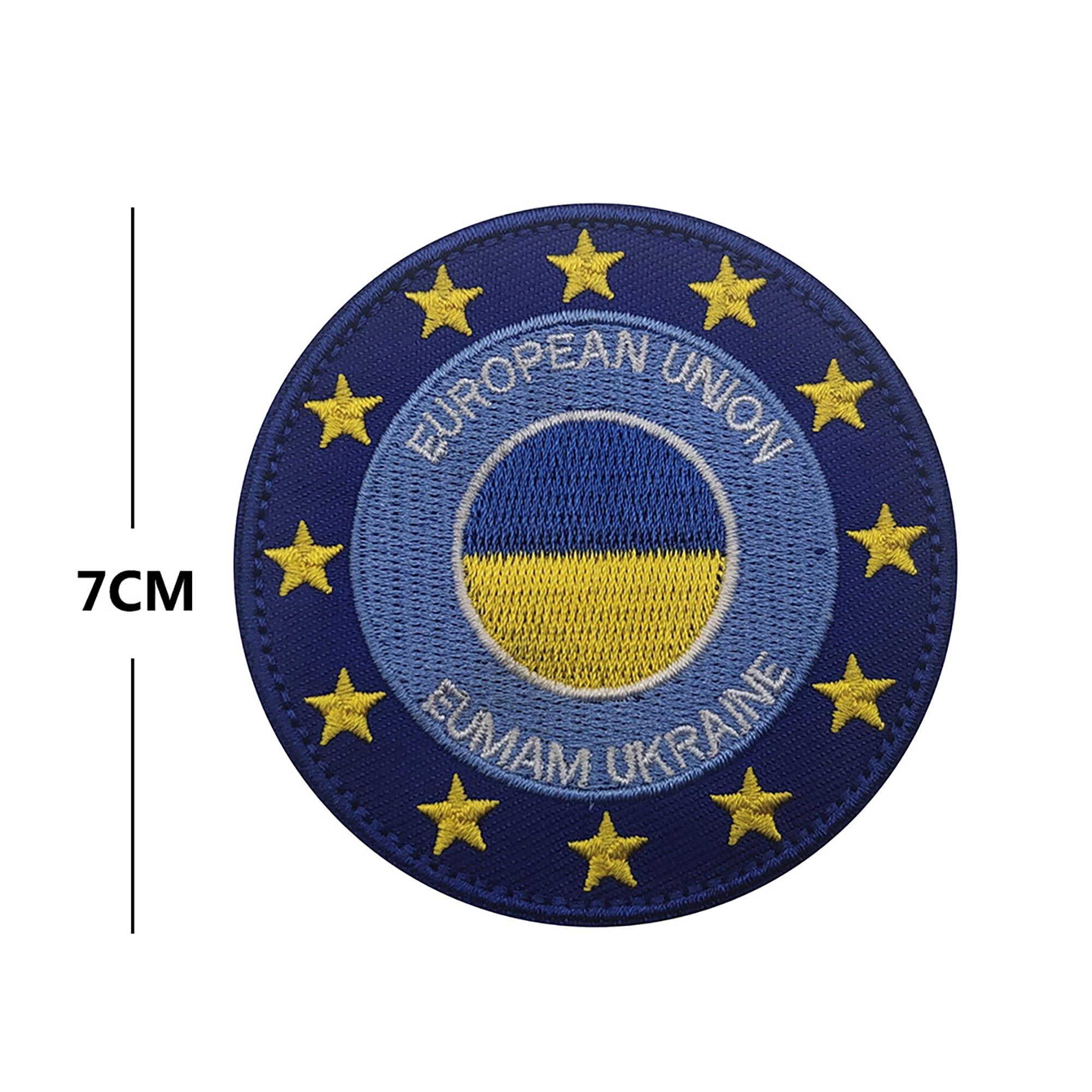 European Union Embroidered Appliqué Patches Eumam Ukraine Flag Applique Patches Tactical Military Morale Combat Armband Emblem Badges 2.76Inch Sized - Image 4