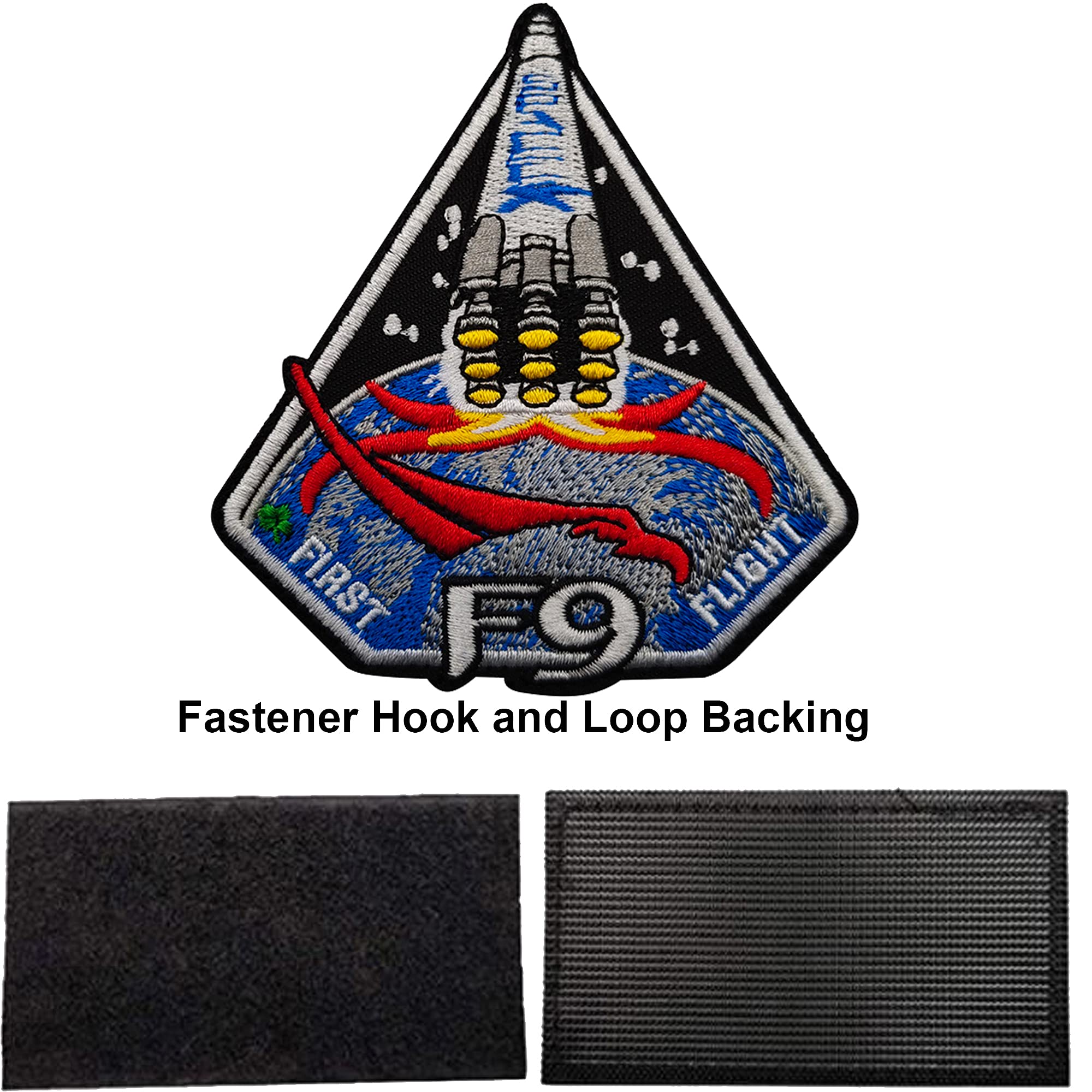 Falcon 9 Dragon CRS Mission Embroidered Patches, F9 First Flight Space Mission Program Logo Embroidered Patches Decoration Sew On Appliques Badges Set - Image 3