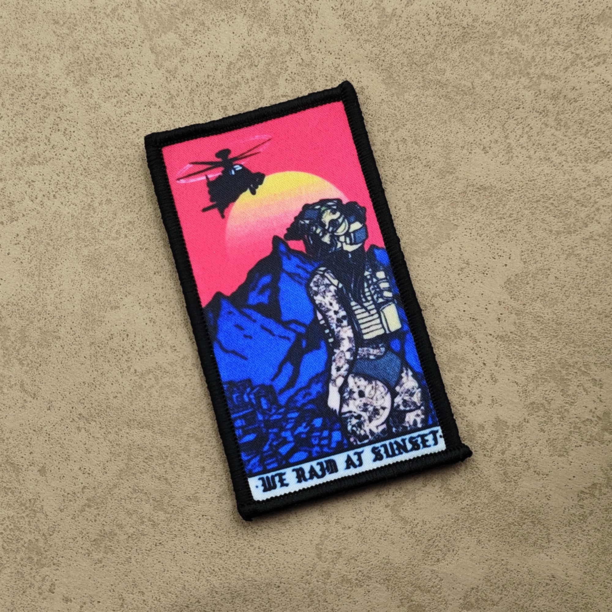 Female Warrior Embroidered Appliques Sunset Raid and Combat Art Design Patches, 3.54 x 2.36 Inch,3.54 x 1.97Inch, Hook and Loop Backing, 2-Pack - Image 8