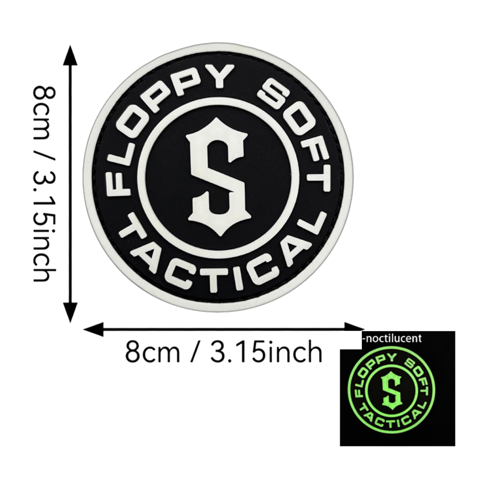 Floppy Soft Tactical PVC Patch with Hook Backing, Round Morale Badge, Military Theme, Soft Rubber, 3.15 Inch, 4 Color Options (Multicolored) - Image 2