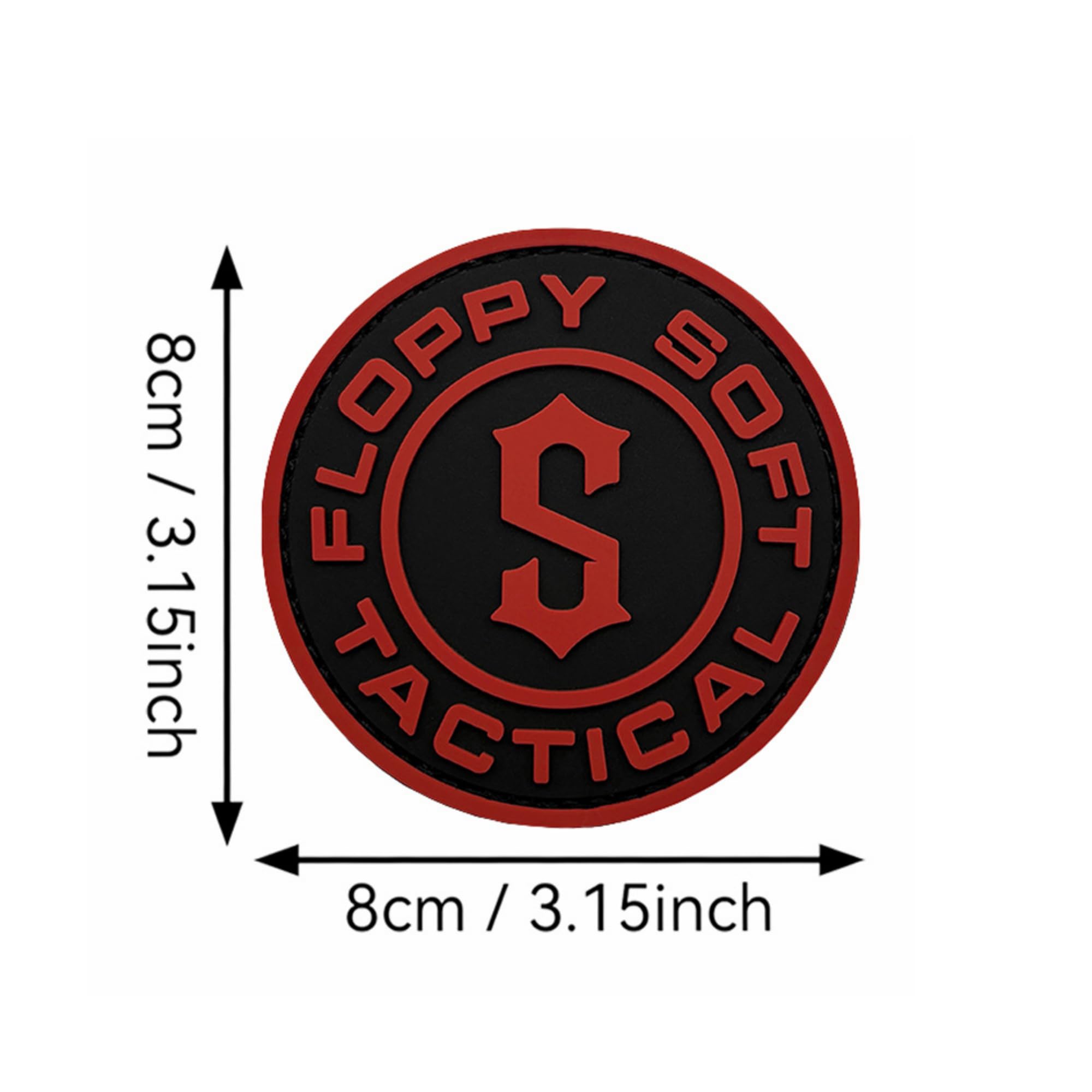 Floppy Soft Tactical PVC Patch with Hook Backing, Round Morale Badge, Military Theme, Soft Rubber, 3.15 Inch, 4 Color Options (Multicolored) - Image 3