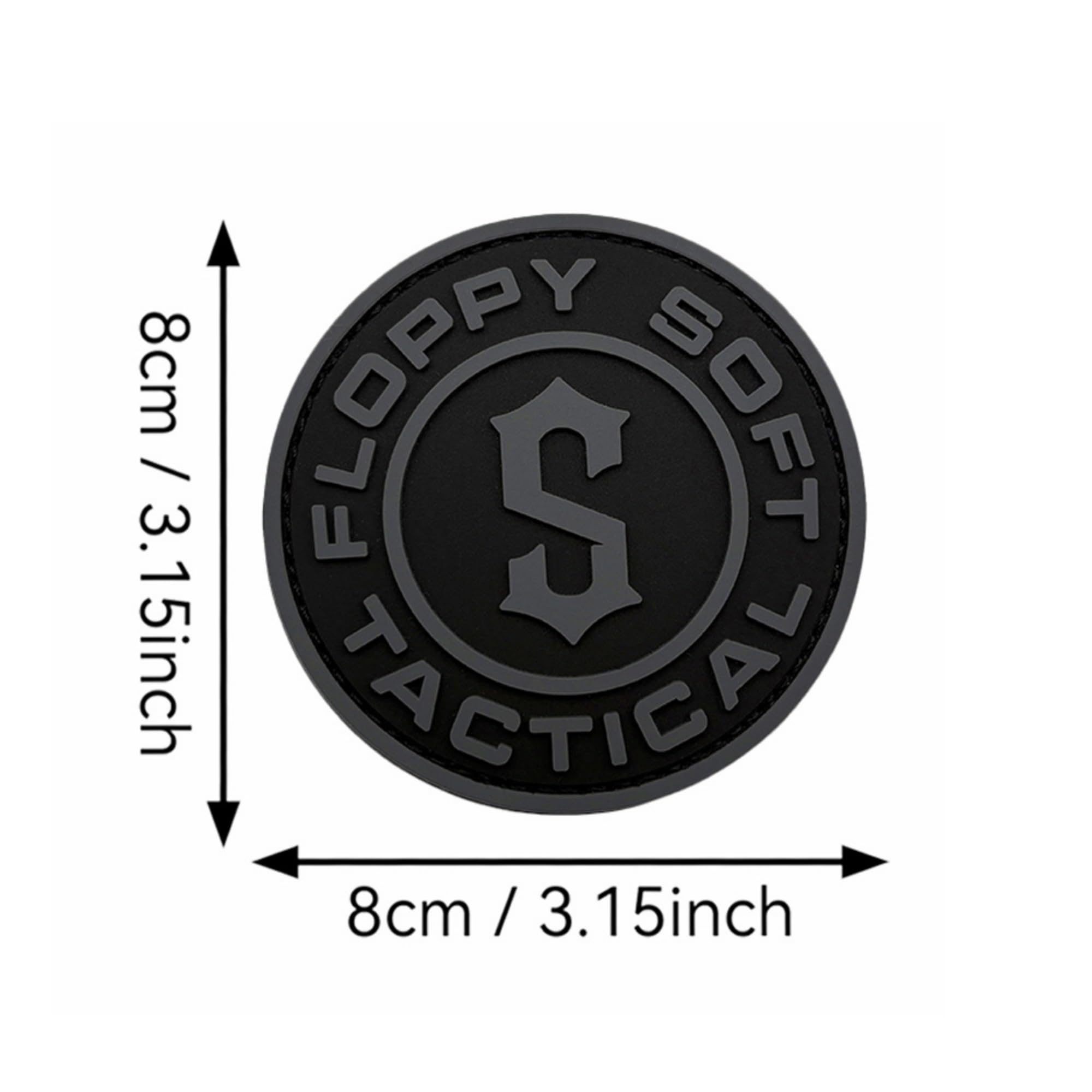 Floppy Soft Tactical PVC Patch with Hook Backing, Round Morale Badge, Military Theme, Soft Rubber, 3.15 Inch, 4 Color Options (Multicolored) - Image 4