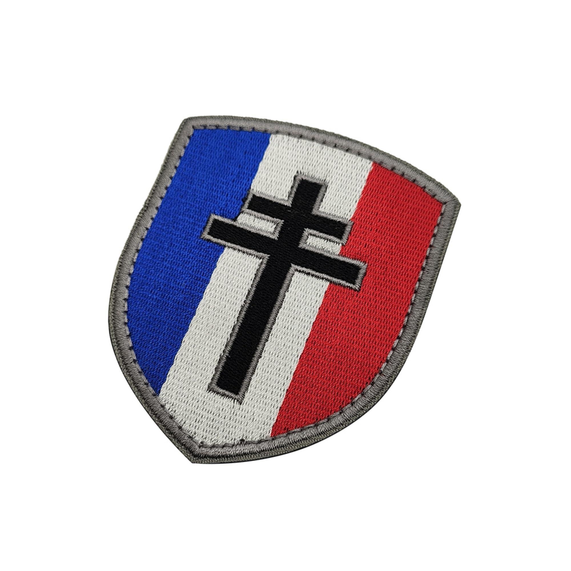 French Flag Cross Military Tactical Patches, Hook and Loop Backing, Shield and Rectangle Design, 2-Pack - Image 9
