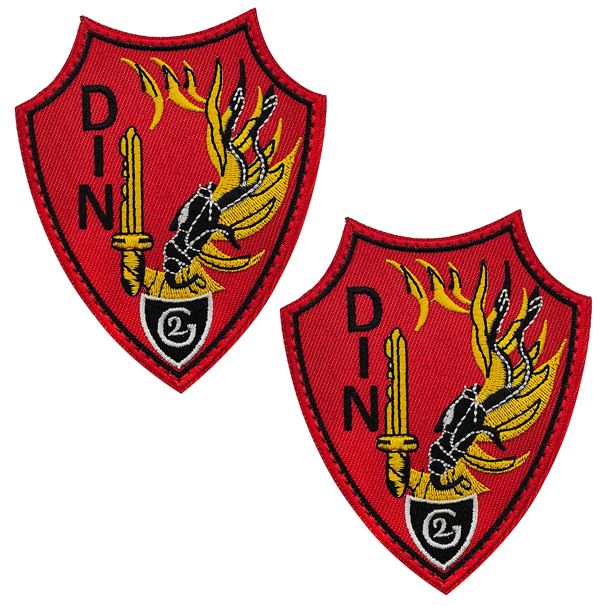French Foreign Legion Embroidered Appliques Patches, Legion Etrangere Military Hook and Loop Fastener Backing Patch Applique Tactical Emblem Badges, Set of 2, Assorted Designs