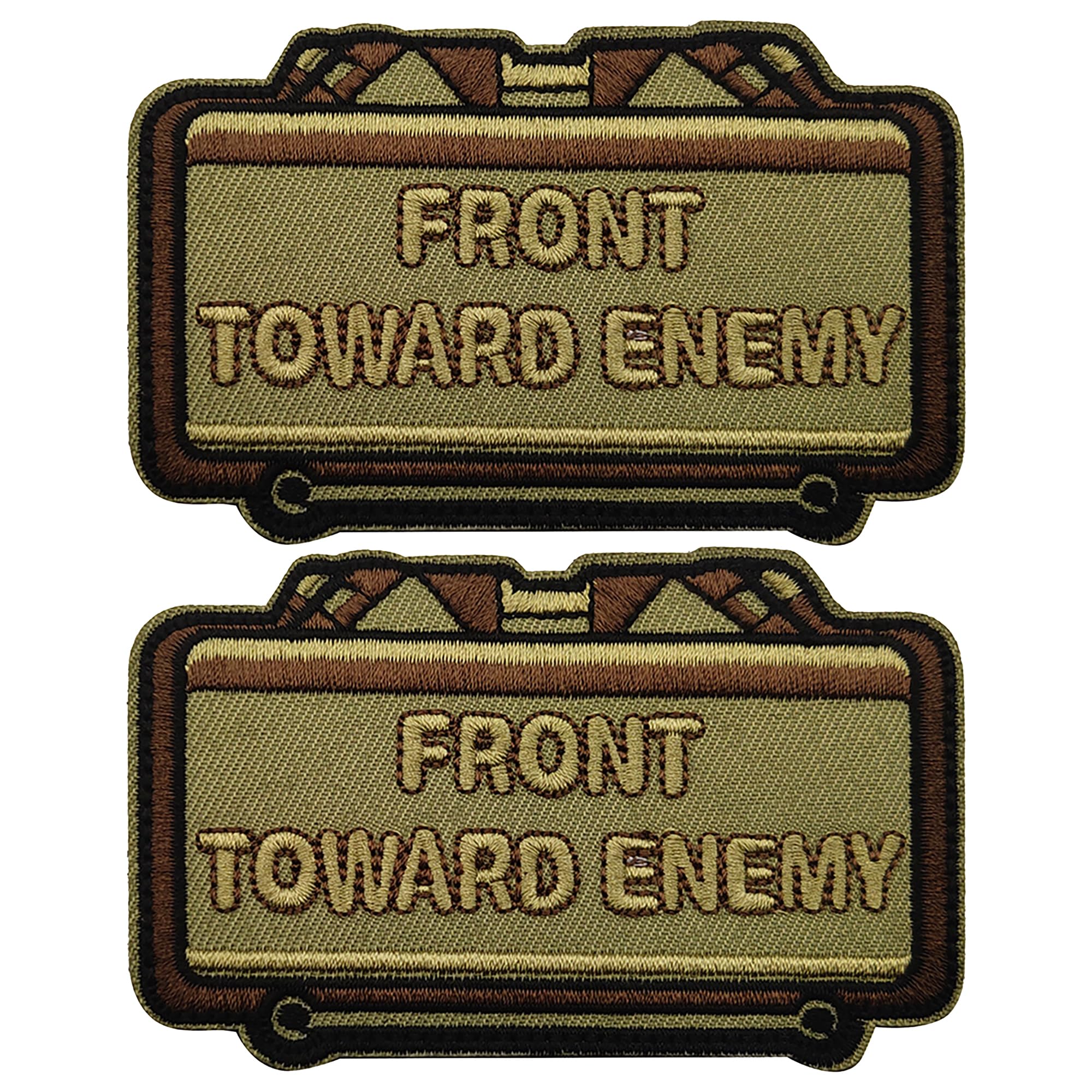 Front Toward Enemy Embroidered Appliqué Patches Fabric Funny Applique Patches Tactical Military Morale Combat Armband Badges
