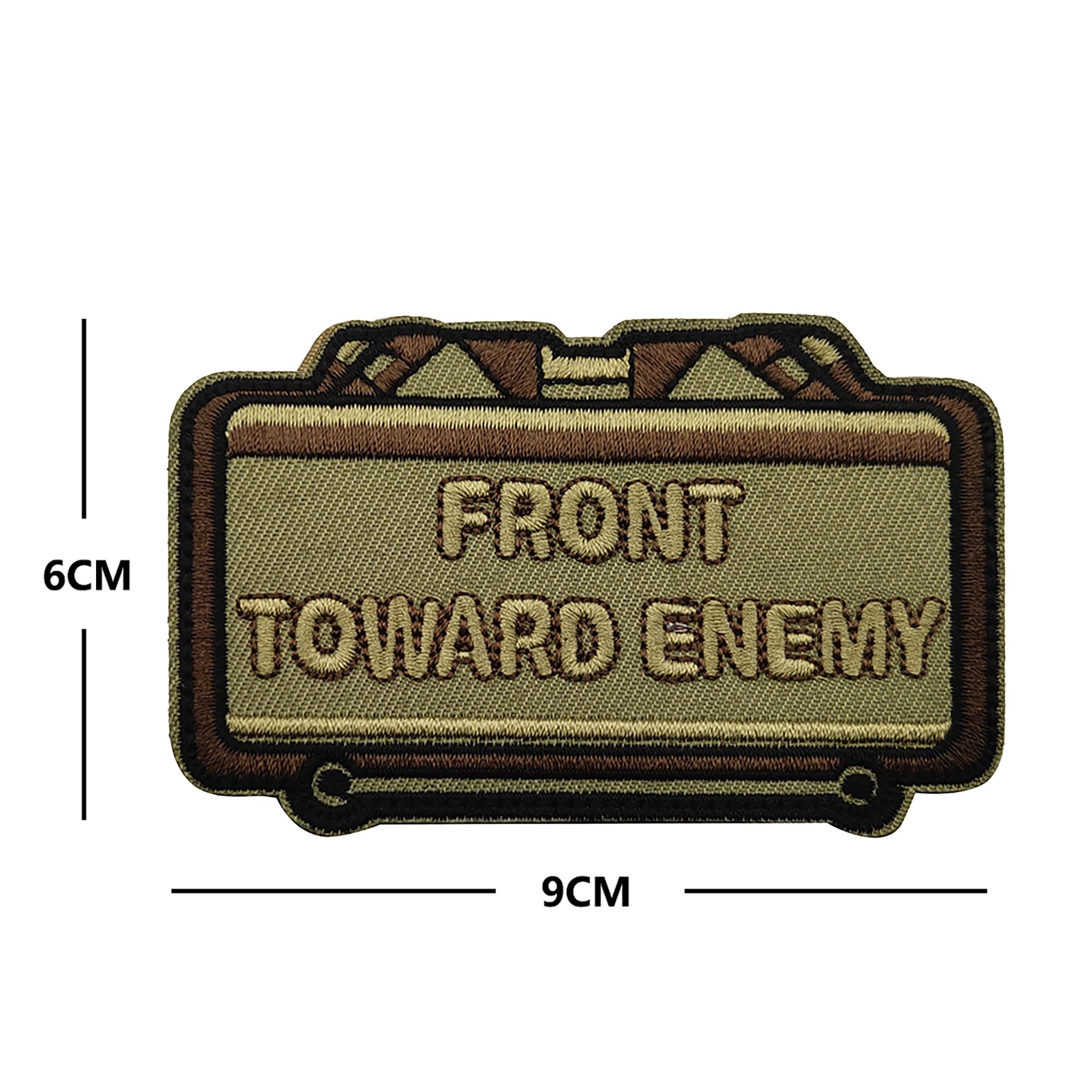 Front Toward Enemy Embroidered Appliqué Patches Fabric Funny Applique Patches Tactical Military Morale Combat Armband Badges - Image 2