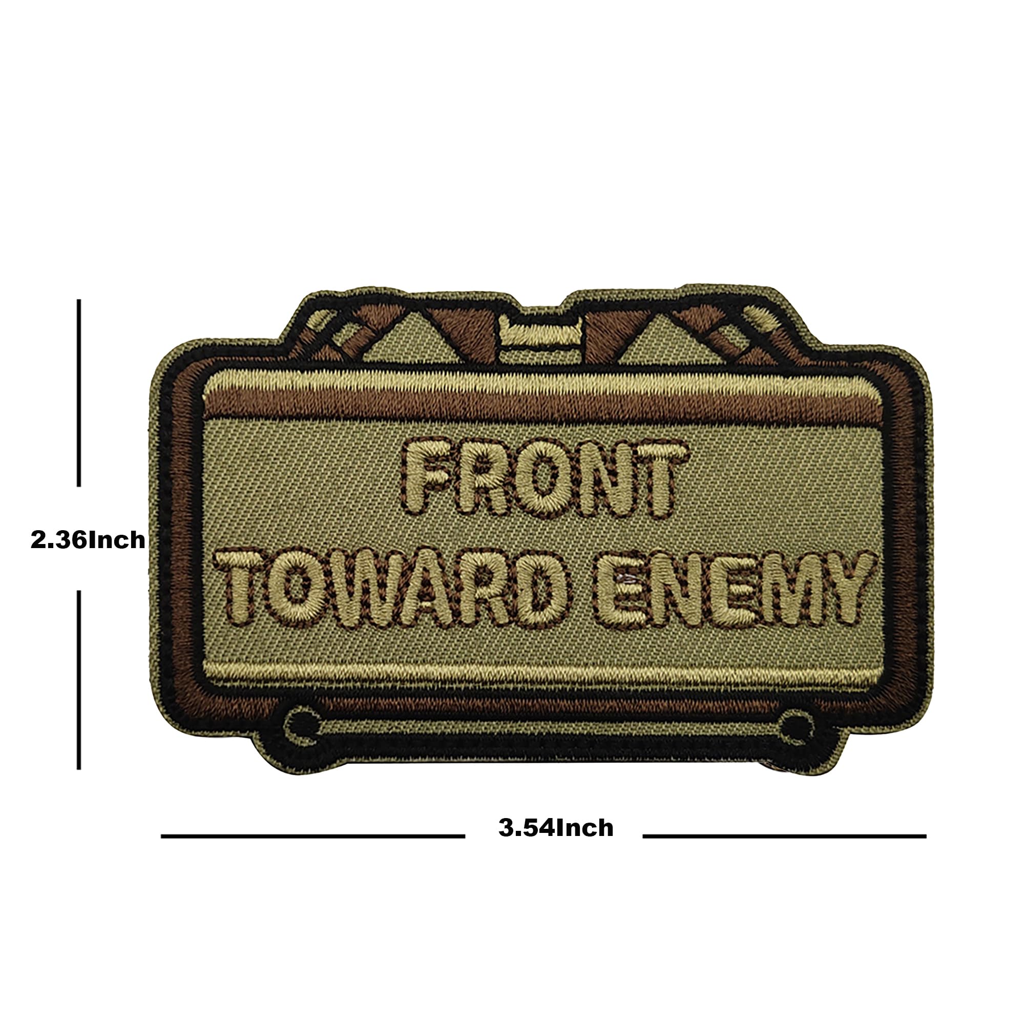 Front Toward Enemy Embroidered Appliqué Patches Fabric Funny Applique Patches Tactical Military Morale Combat Armband Badges - Image 3