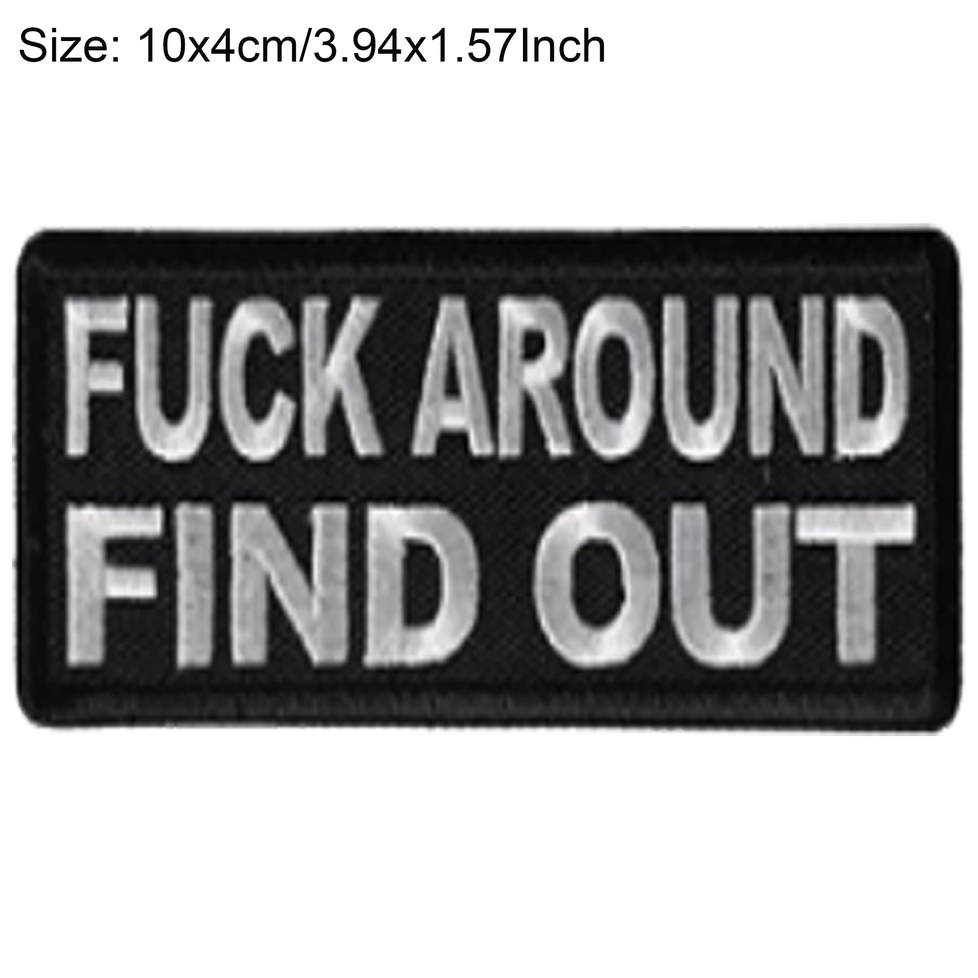 Fuck Around Find Out Applique Patches, Cute Funny Fabric Embroidered Appliqué Patches, Tactical Armband Badges Emblem Applique Attachment Hook Fastener Backing Sewing Repair Patches for Clothes - Image 3