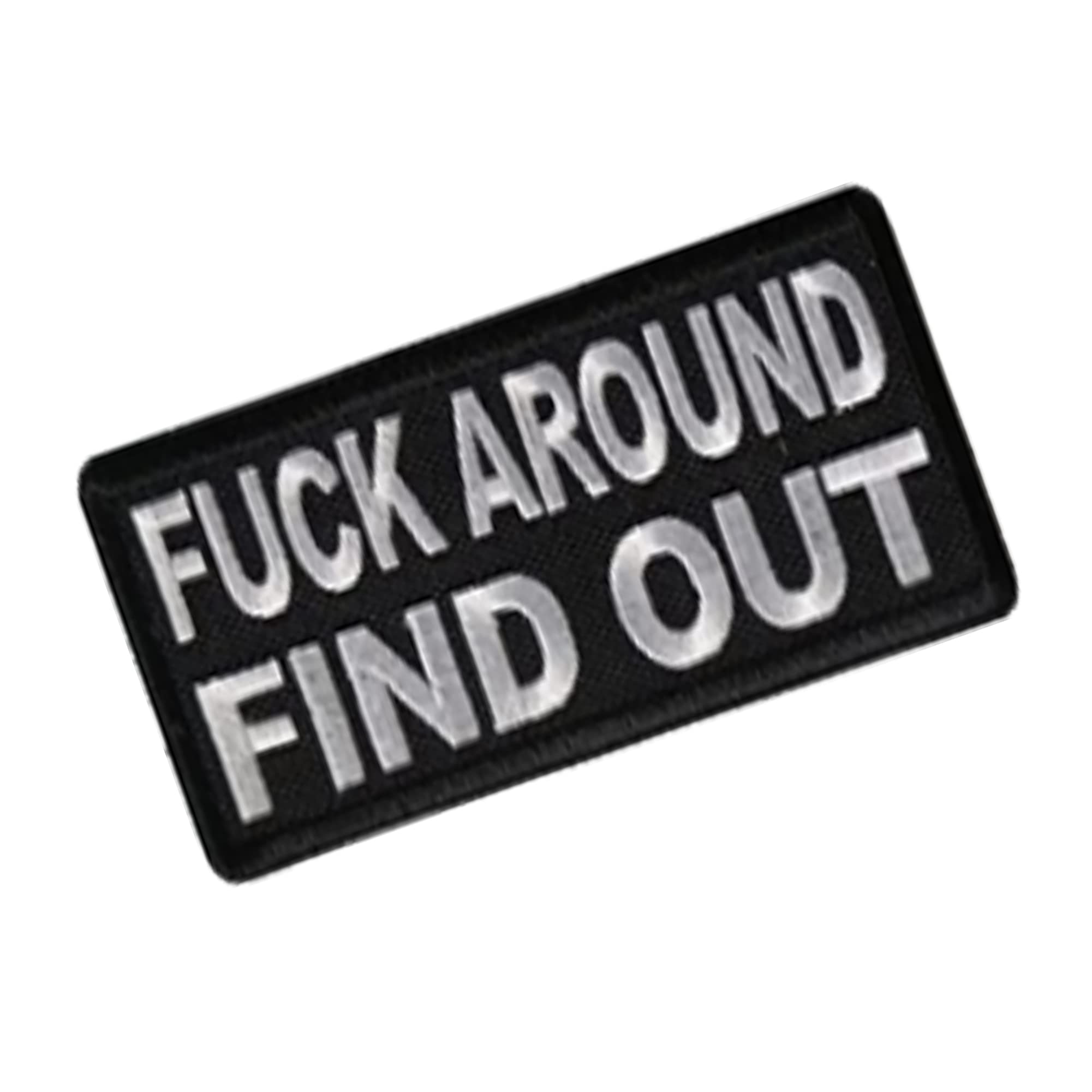 Fuck Around Find Out Applique Patches, Cute Funny Fabric Embroidered Appliqué Patches, Tactical Armband Badges Emblem Applique Attachment Hook Fastener Backing Sewing Repair Patches for Clothes - Image 5
