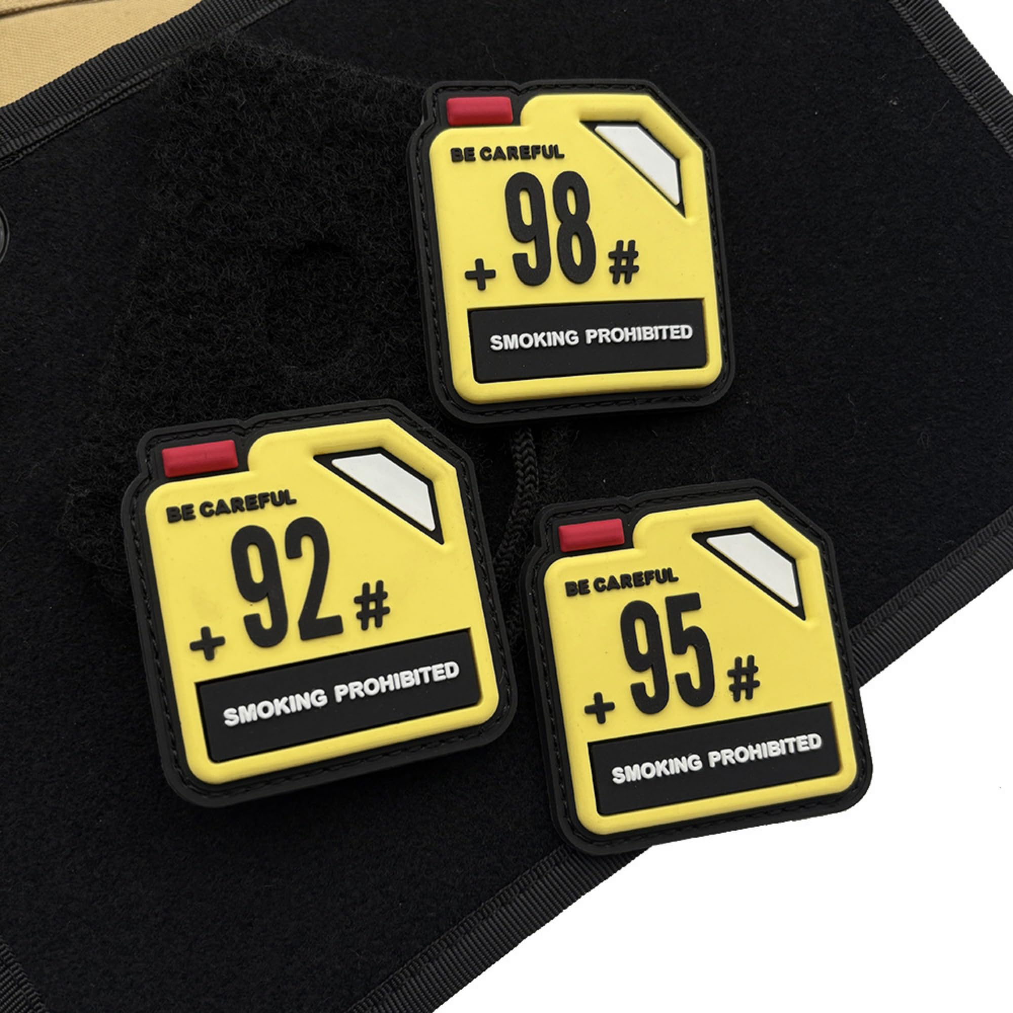 Gasoline Drum Label PVC Morale Patch, Glow in the Dark, Hook and Loop Backing, 92 95 98 Octane, 2.56 x 2.36 Inch, 2 Pack - Image 4