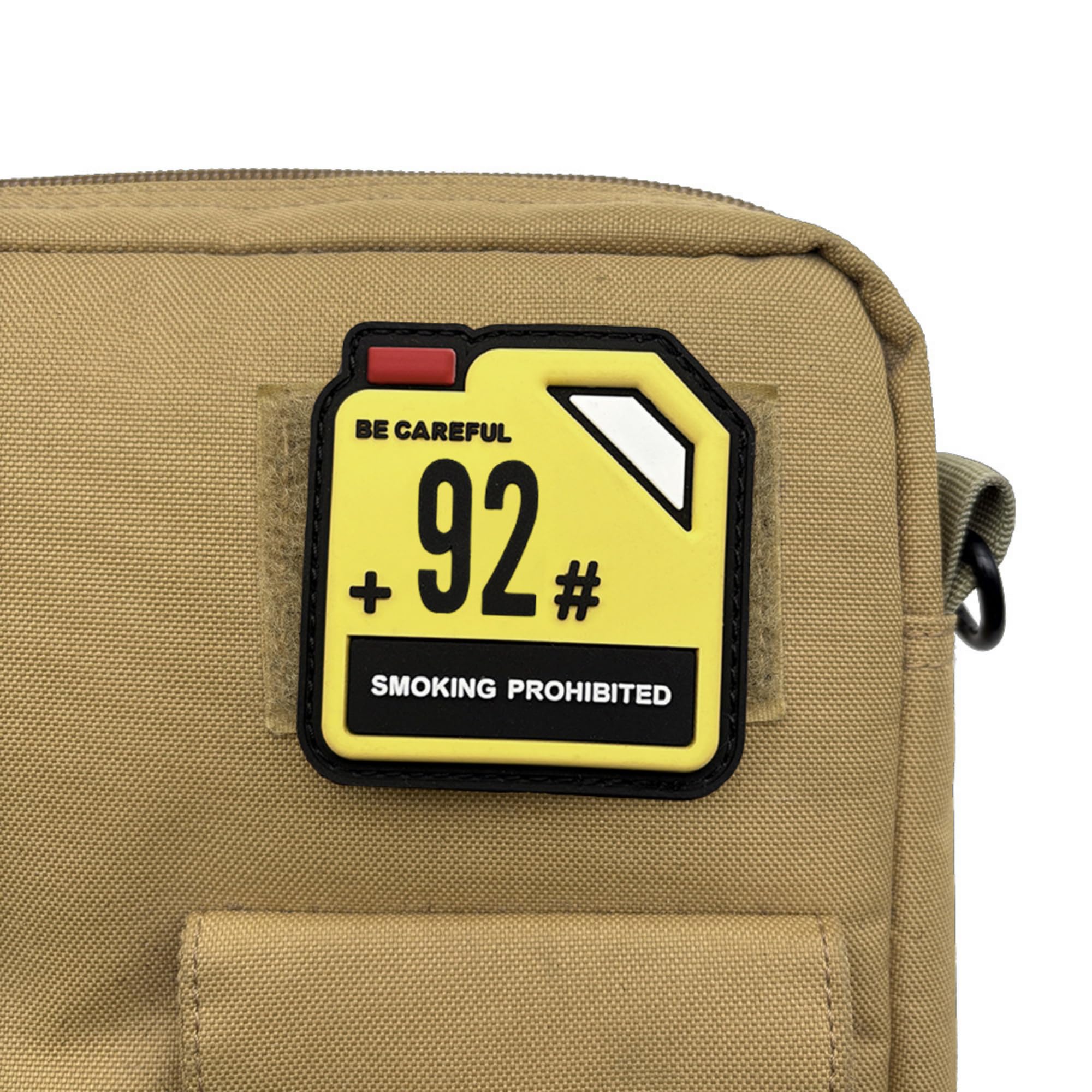 Gasoline Drum Label PVC Morale Patch, Glow in the Dark, Hook and Loop Backing, 92 95 98 Octane, 2.56 x 2.36 Inch, 2 Pack - Image 6