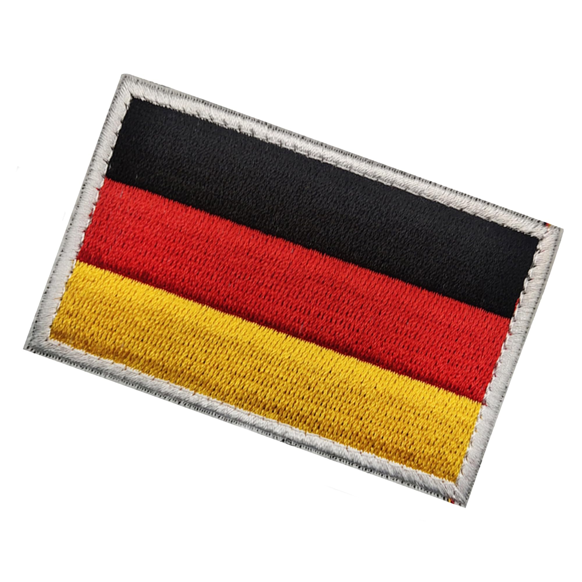Germany Flag Embroidered Patches Appliques German Emblem Military Badges, Hook and Loop Fastener Backing, 3.15 x 1.97 Inch, 2-Pack - Image 4