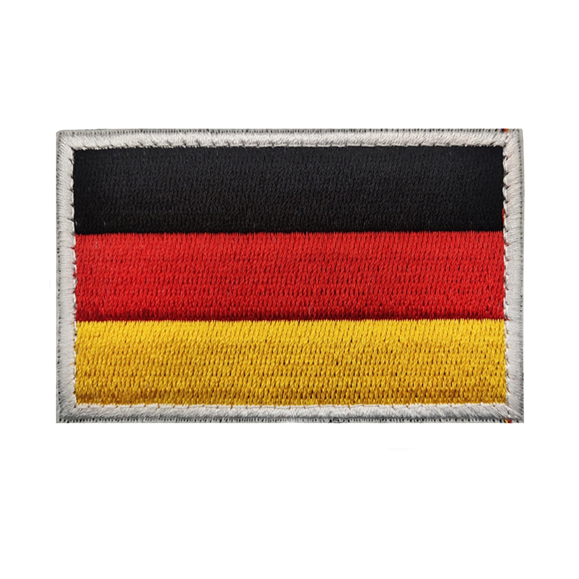 Germany Flag Embroidered Patches Appliques German Emblem Military Badges, Hook and Loop Fastener Backing, 3.15 x 1.97 Inch, 2-Pack - Image 5