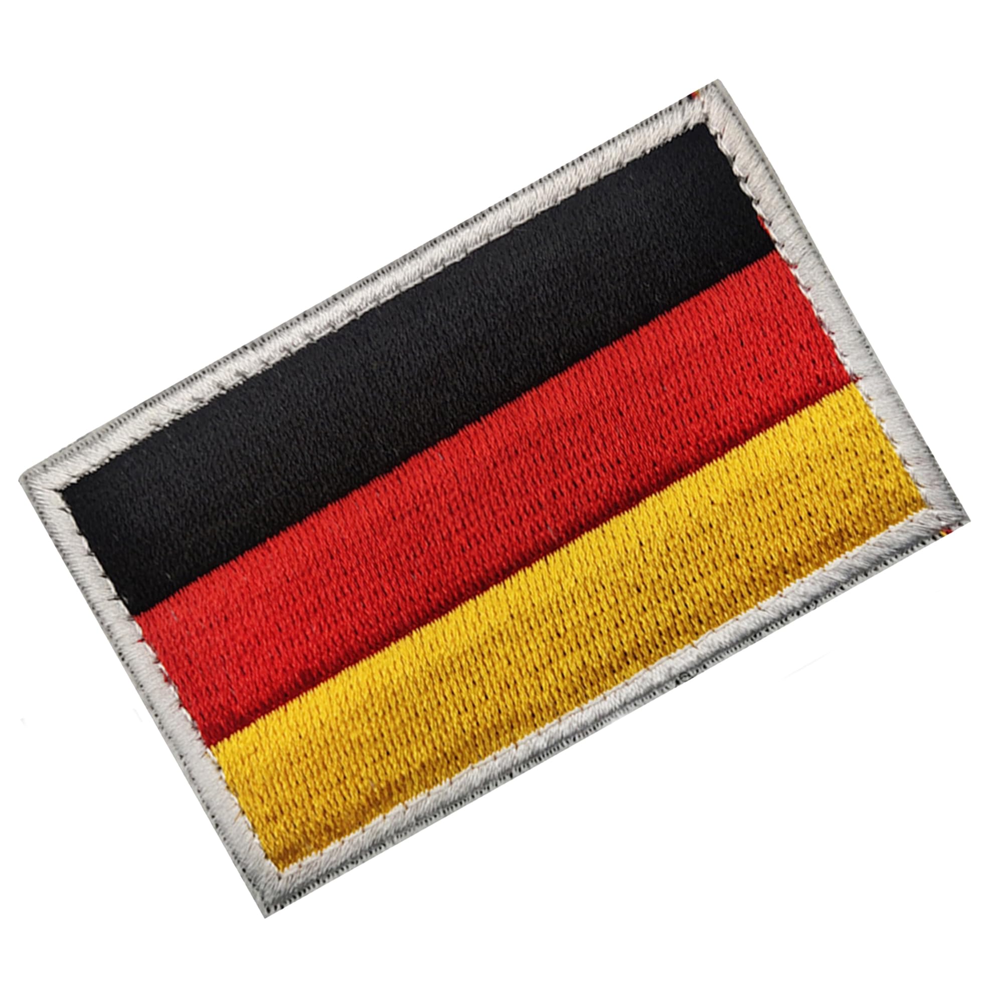 Germany Flag Embroidered Patches Appliques German Emblem Military Badges, Hook and Loop Fastener Backing, 3.15 x 1.97 Inch, 2-Pack - Image 6