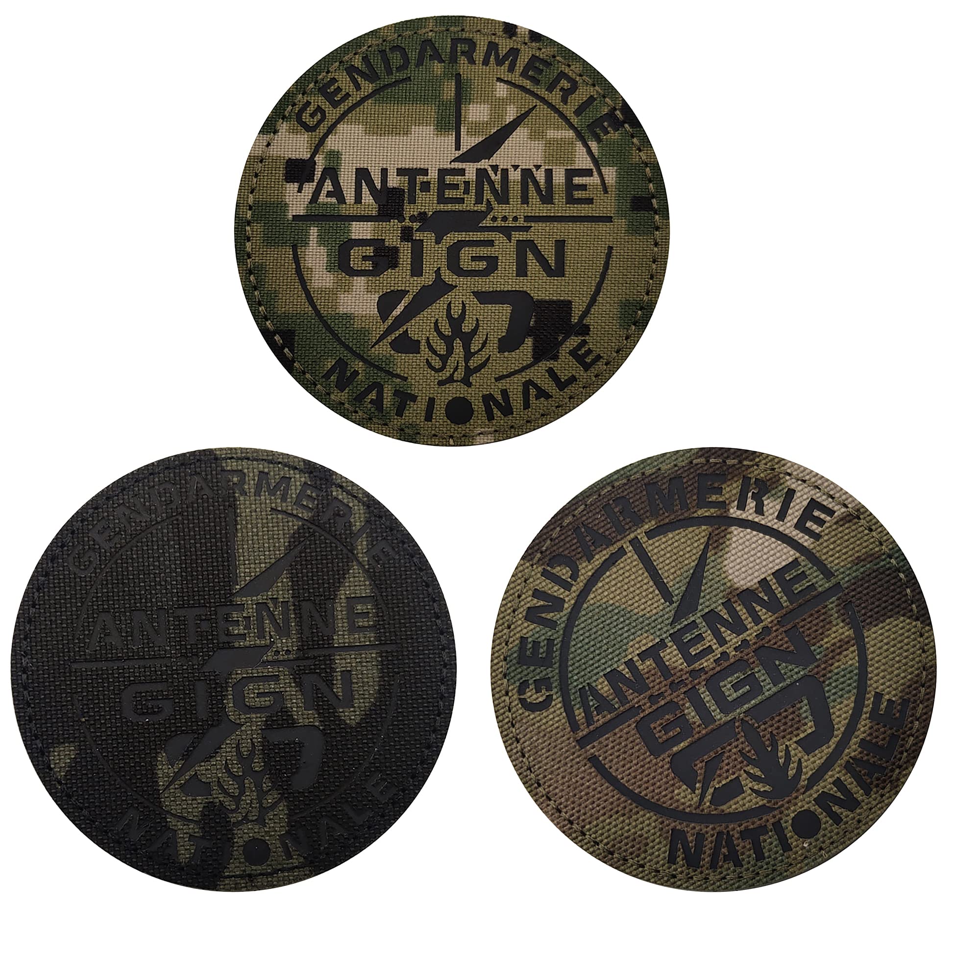 GIGN France Gendarmerie National Infrared Reflective Patches Appliques French Antenne Tactical Military Emblem Badges