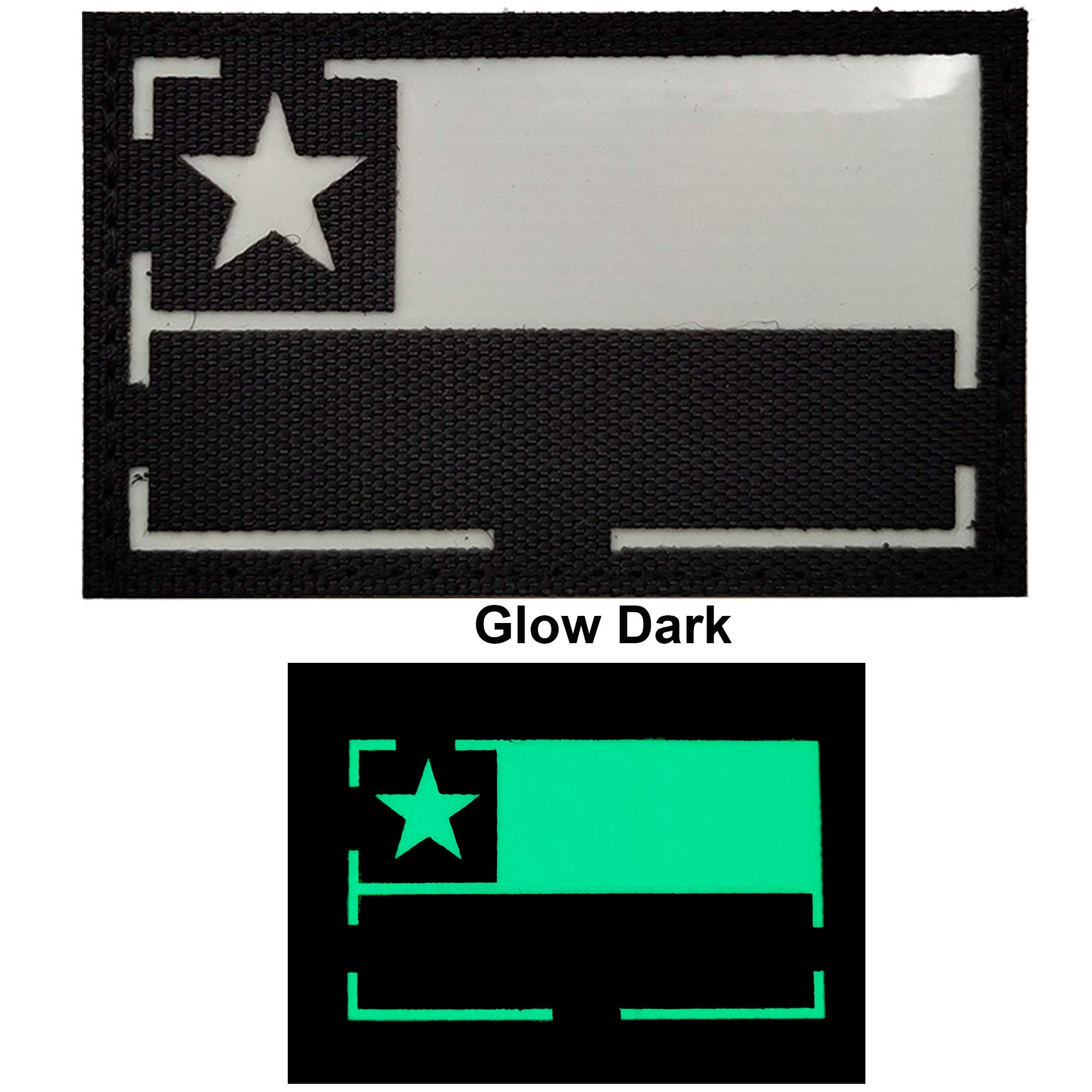 Glow Dark Chile Flag Patch Chilean Flags Patchs Tactical Military Fastener Hook and Loop Backing Badges Decorative Appliques - Image 3