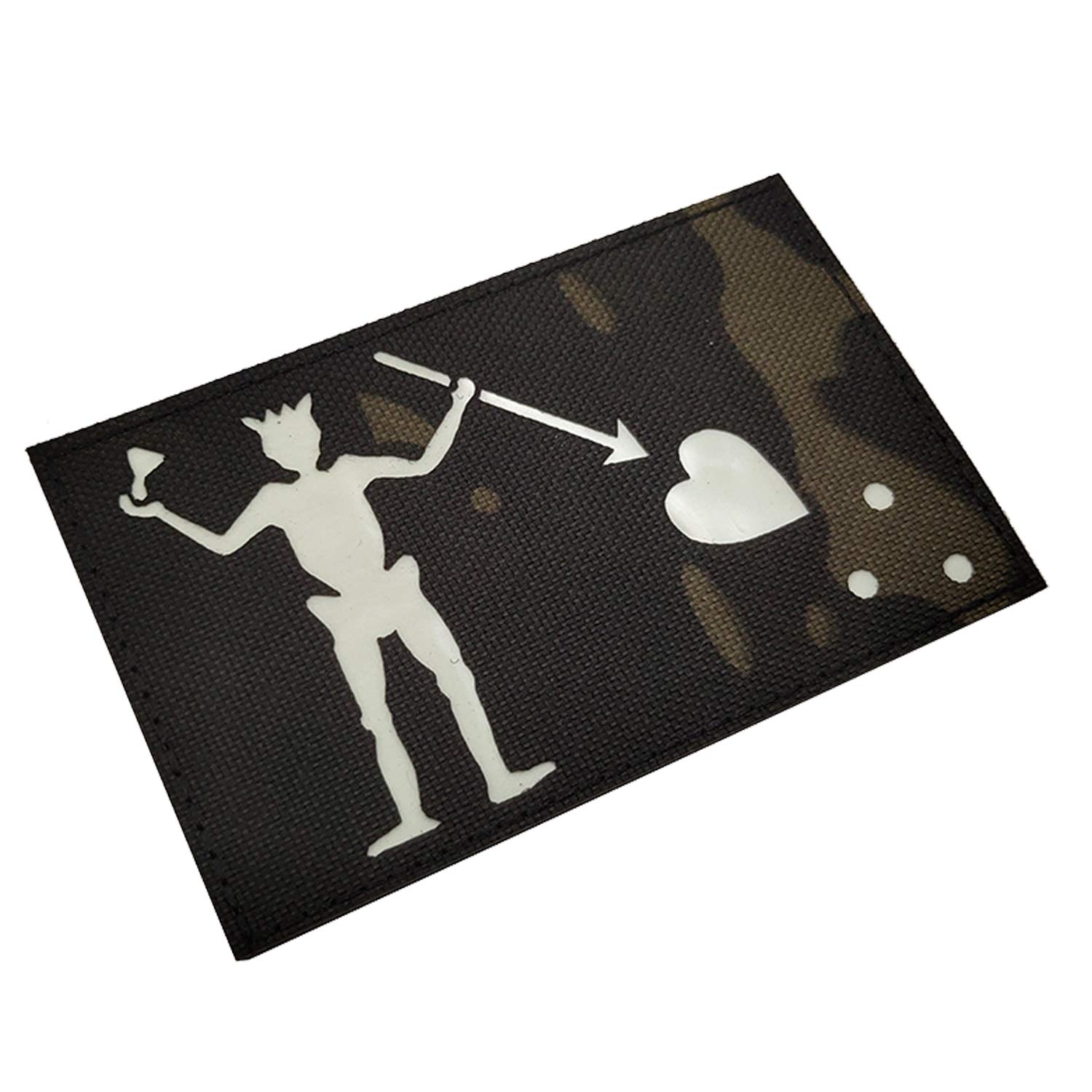 Glow Dark Edward Teach Blackbeard Pirate Flag Patch - Tactical Military Badges Decorative Appliques - Hook and Loop Fastener Backed - Image 9