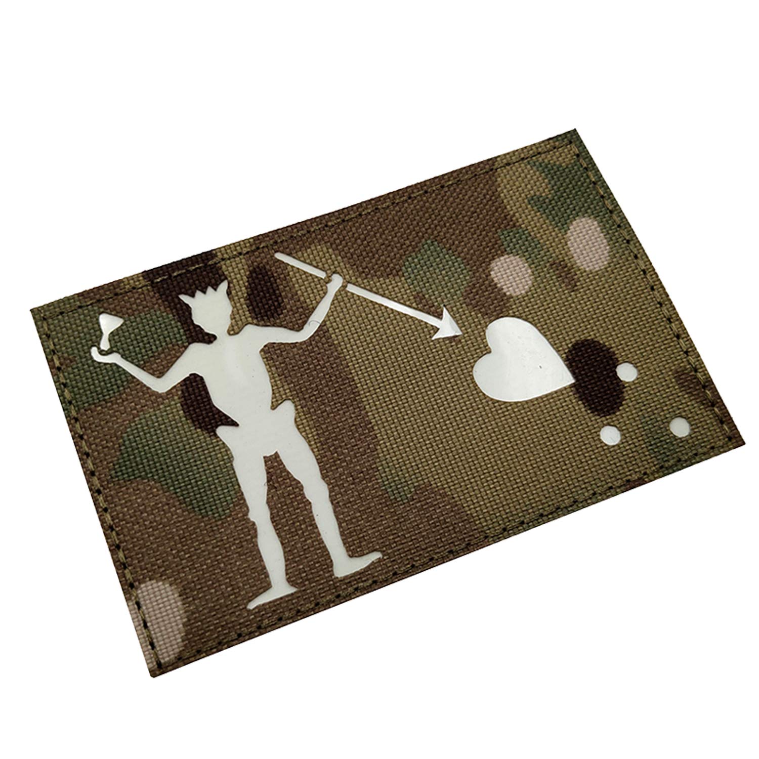 Glow Dark Edward Teach Blackbeard Pirate Flag Patch - Tactical Military Badges Decorative Appliques - Hook and Loop Fastener Backed - Image 7