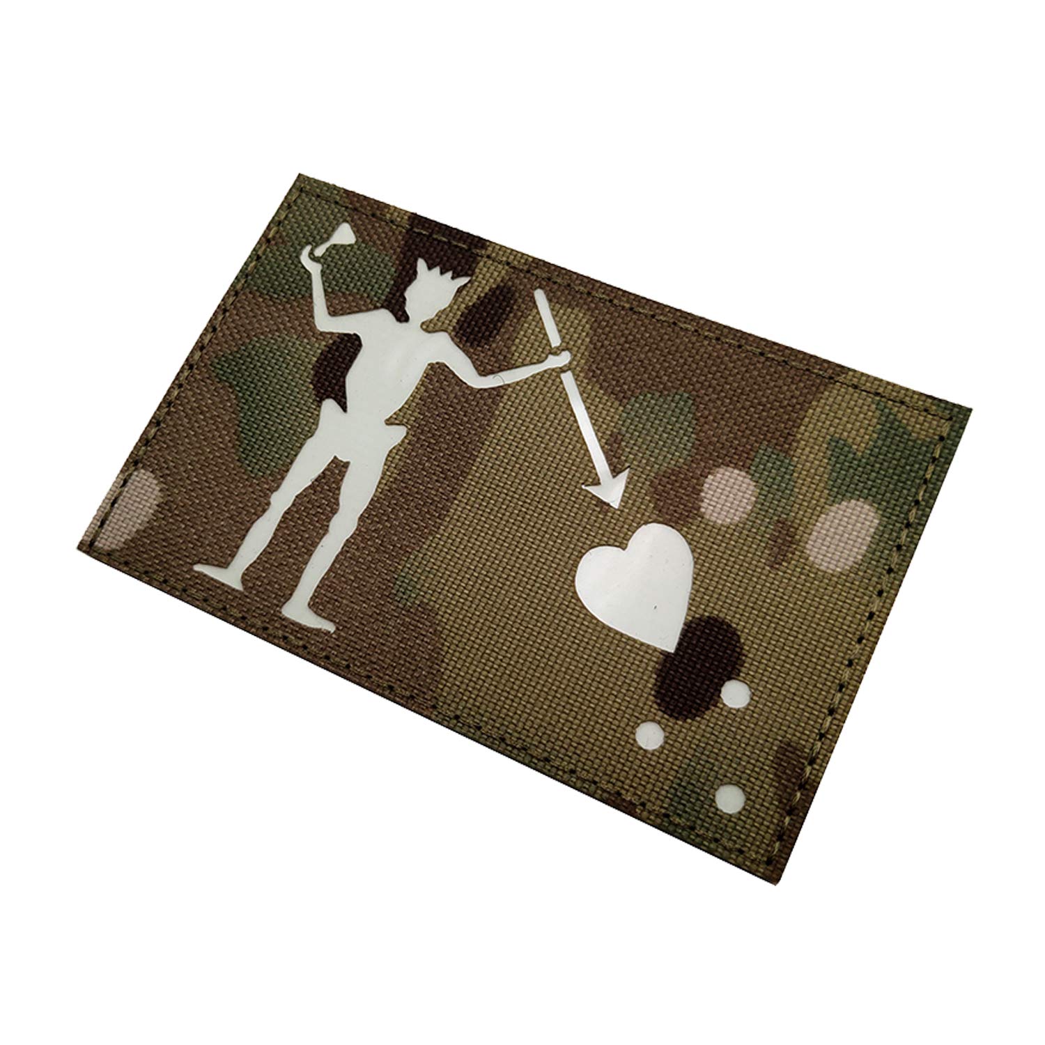 Glow Dark Edward Teach Blackbeard Pirate Flag Patch - Tactical Military Badges Decorative Appliques - Hook and Loop Fastener Backed - Image 8