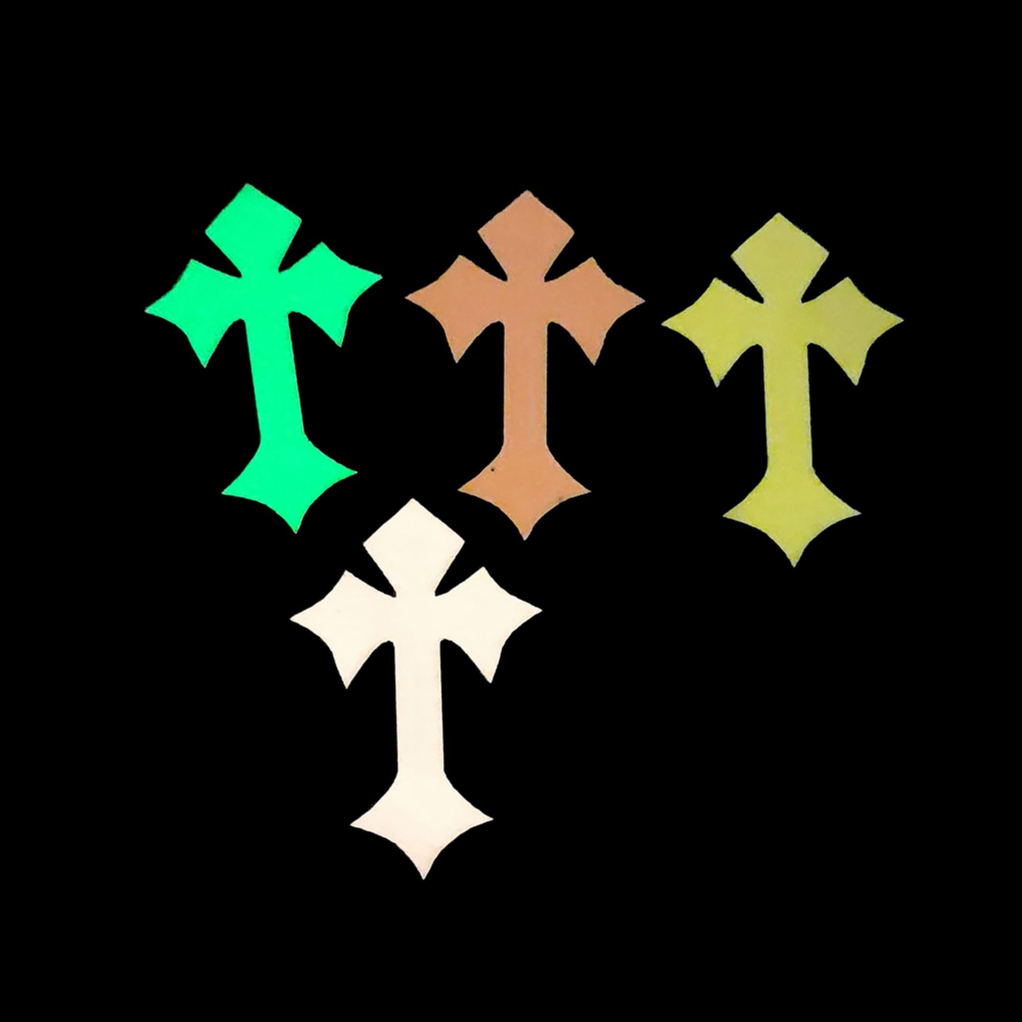 Glow in Dark Cross Patches, Decorative Appliques Repair Patch with Fastener Hook and Loop Backing for Clothing Jeans Jackets Backpacks Hats Shirts, 1.34 x 1.97Inch - Image 7