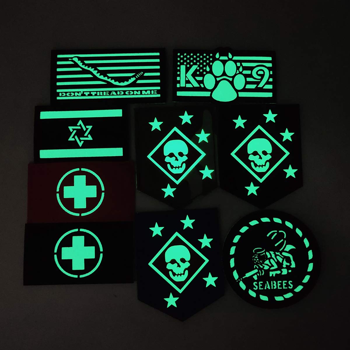 Glow in Dark Medic Cross First Aid Patches, Medical Tactica Military Morale Combat Armband Badges with Hook and Loop Fastener Backing, 3.54 x 1.97 Inch, 2 Pieces - Image 9