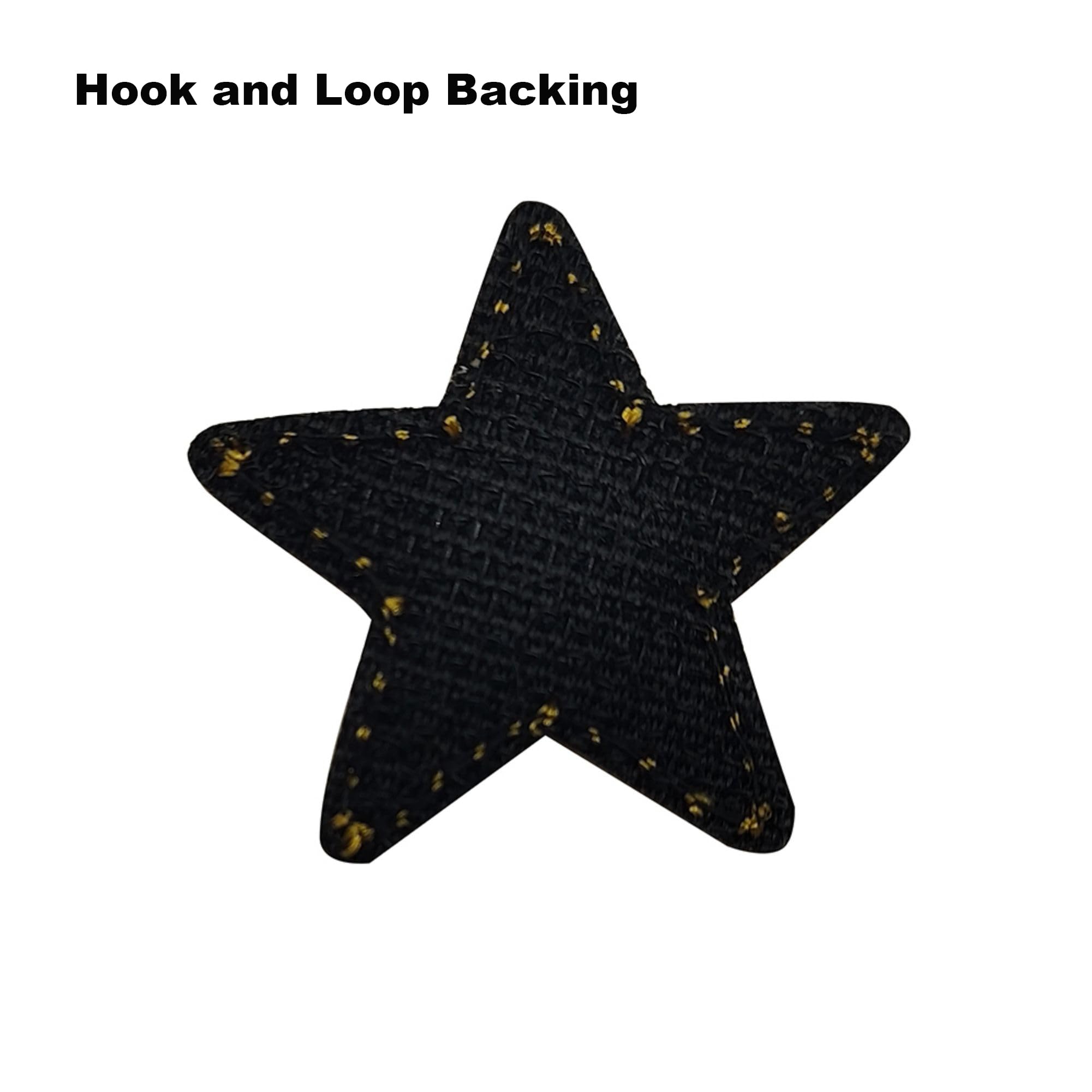 Gold Star Embroidered Patches with Hook and Loop Backing, 1.18 x 1.18 Inch, 4-Pack - Image 2
