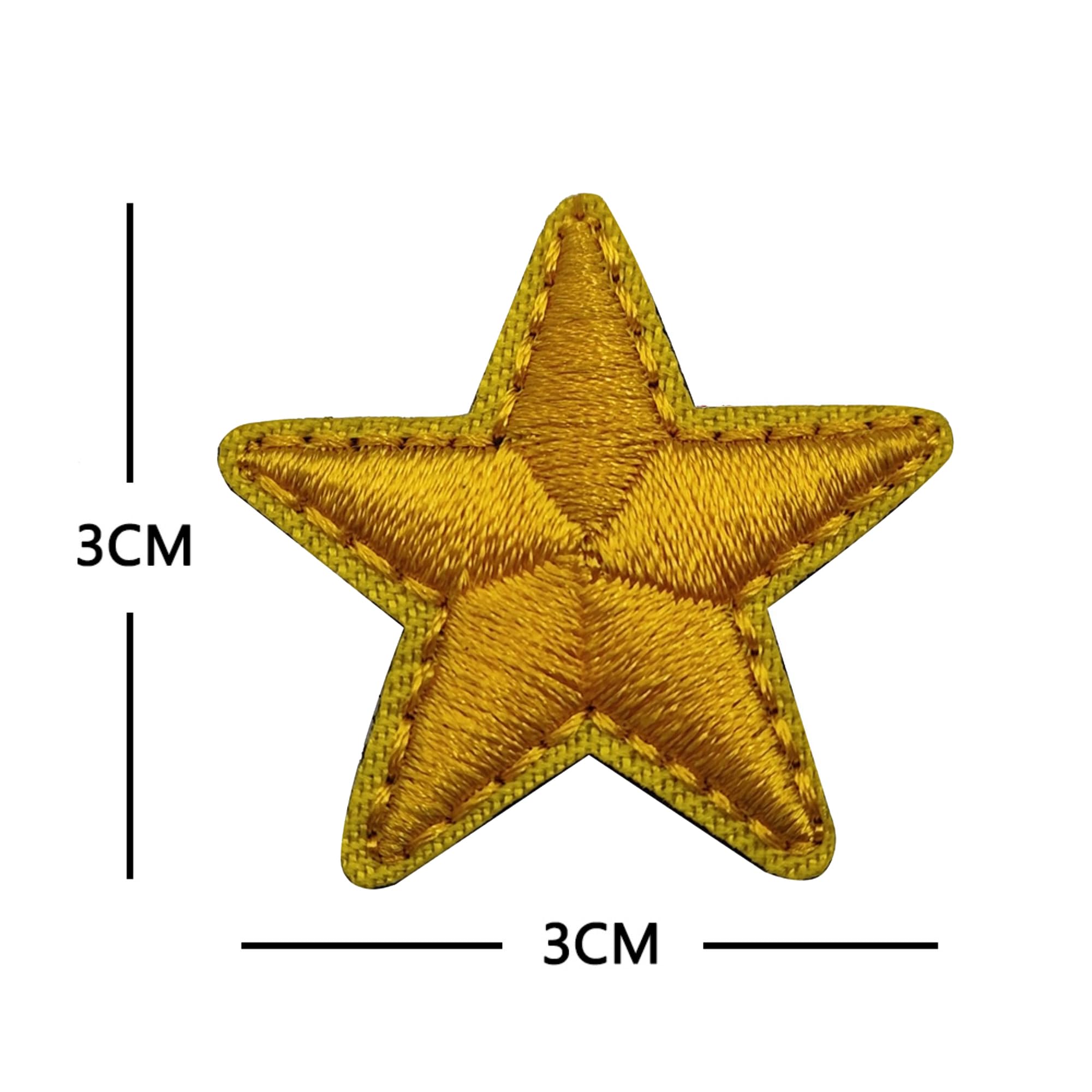Gold Star Embroidered Patches with Hook and Loop Backing, 1.18 x 1.18 Inch, 4-Pack - Image 5