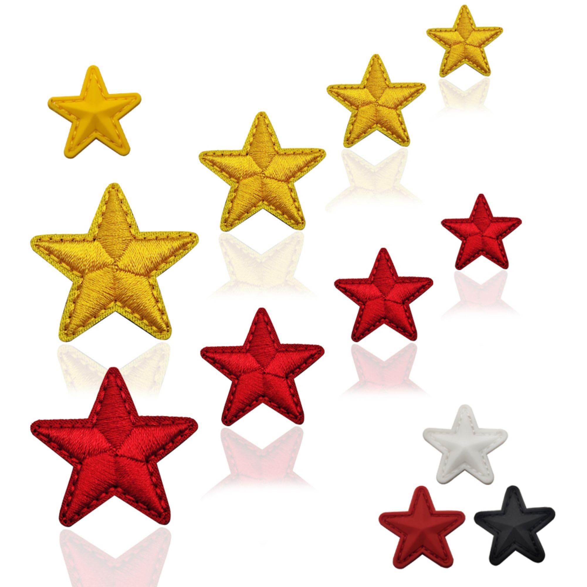 Gold Star Embroidered Patches with Hook and Loop Backing, 1.18 x 1.18 Inch, 4-Pack - Image 6