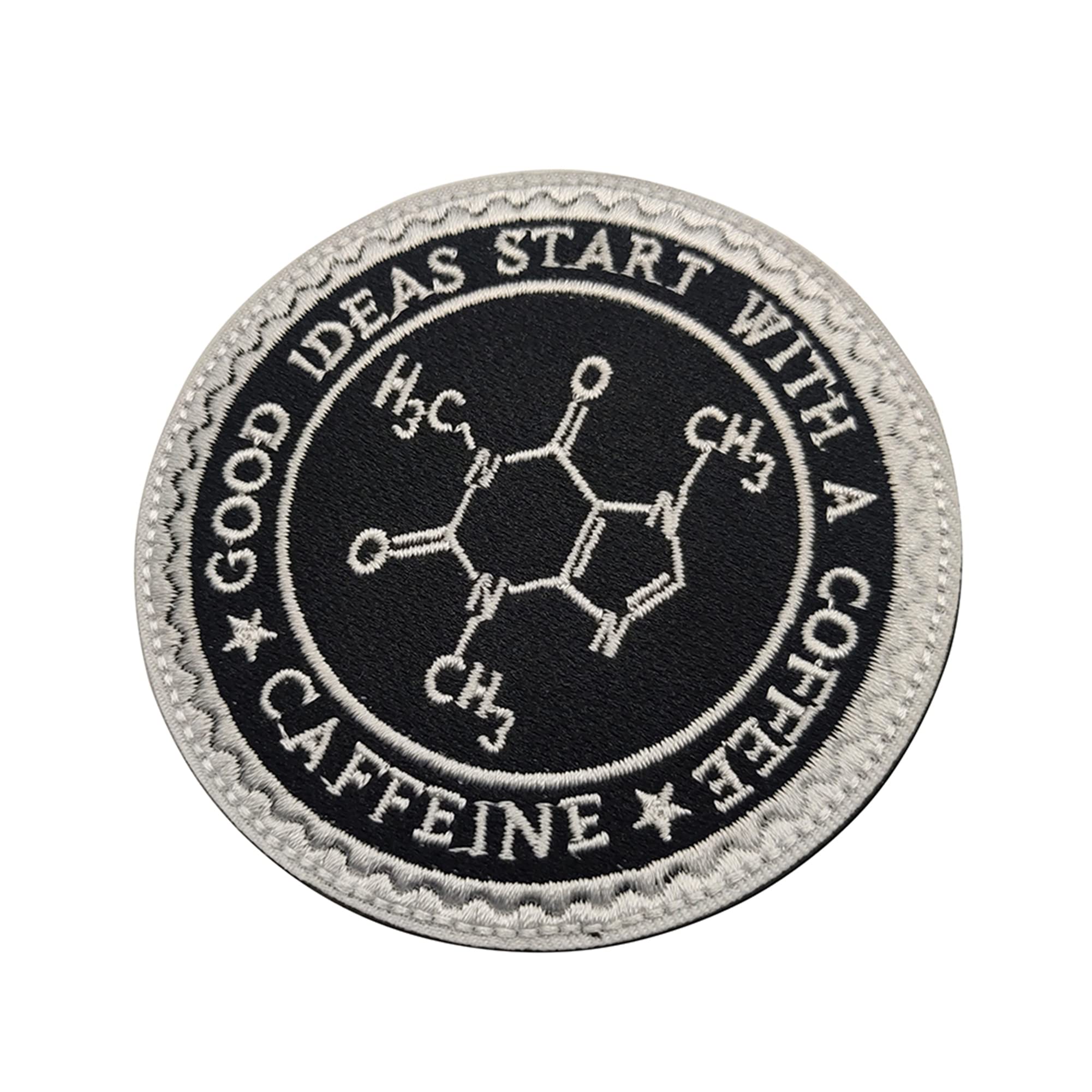Good Ideas Start with a Coffee Caffeine Embroidered Appliqué Patches Fabric Sewing Applique Patches Funny Emblem Tactical Military Morale Combat Armband Badges - Image 7