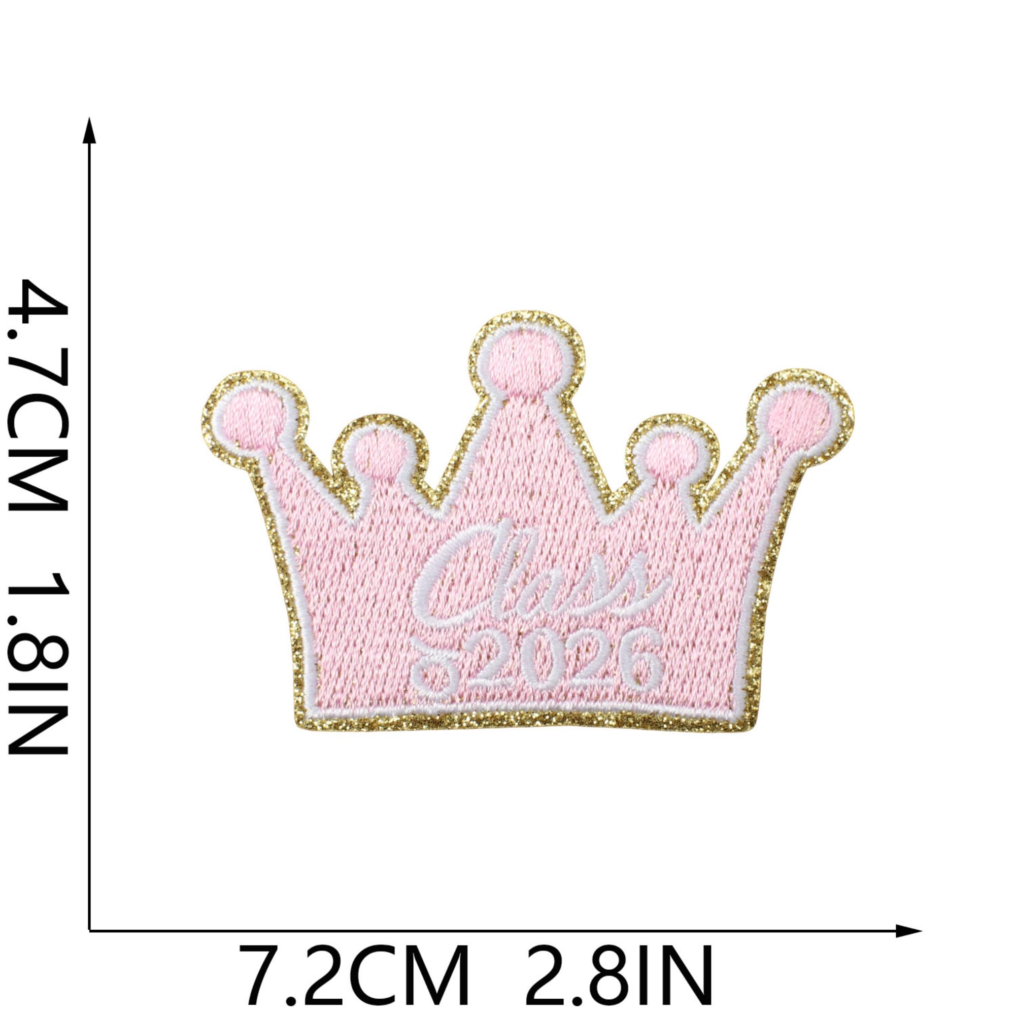 Graduation Embroidered Iron-On Patches 2026, Pink and Black, Graduate Theme, Bag and Clothing Decoration, 12 Pieces - Image 5