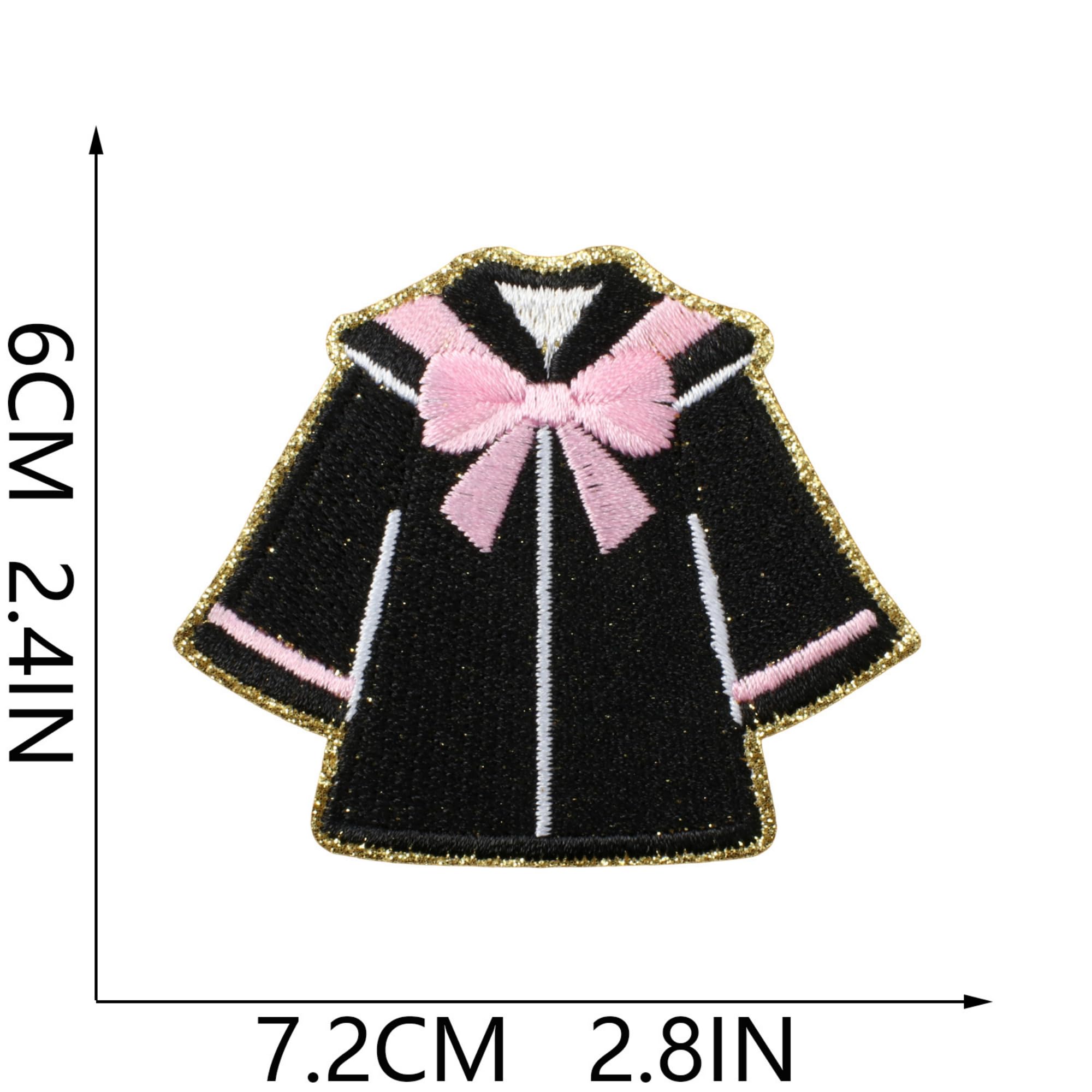 Graduation Embroidered Iron-On Patches 2026, Pink and Black, Graduate Theme, Bag and Clothing Decoration, 12 Pieces - Image 8